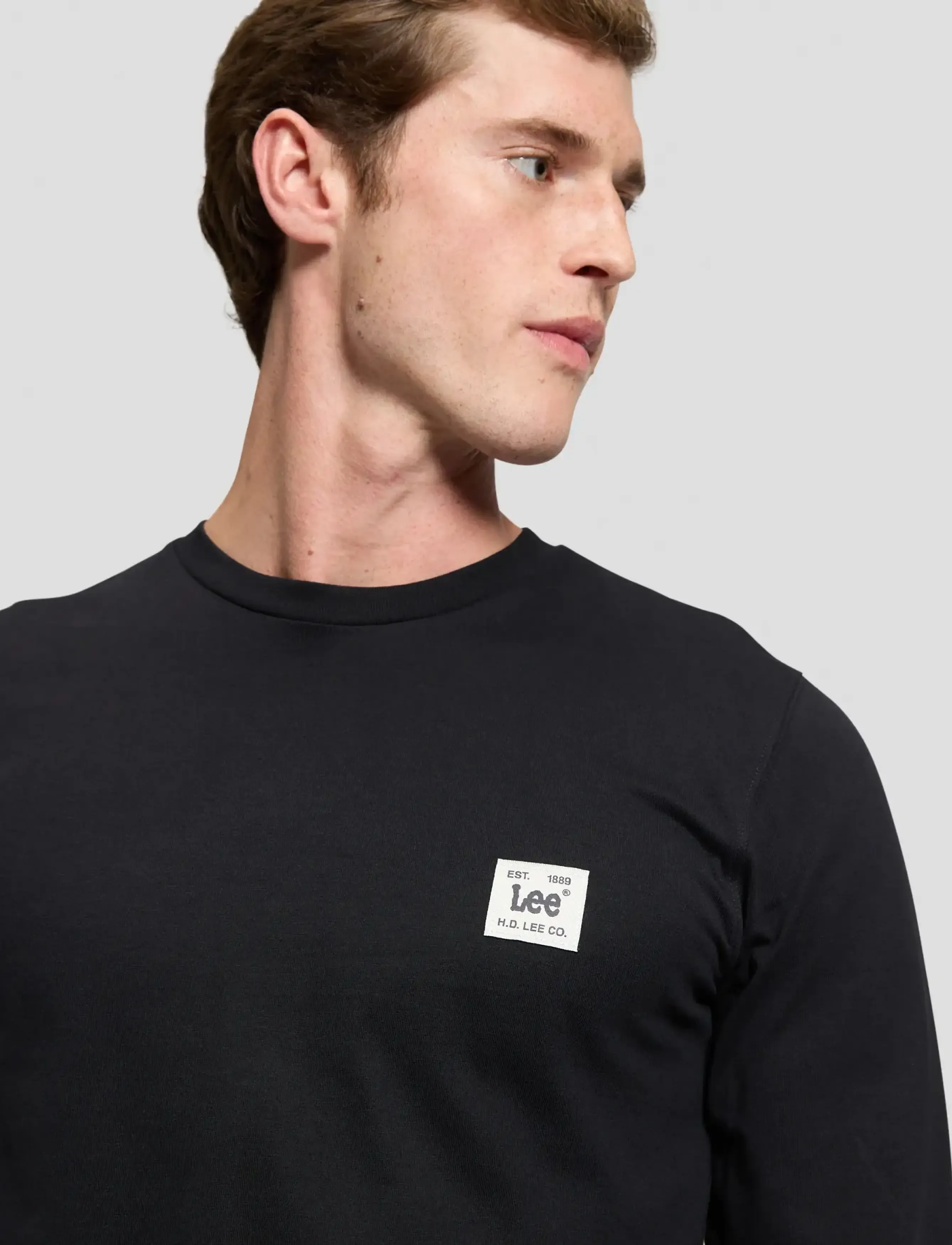 Lee Jeans - LS WOVEN LABEL TEE - black - 5