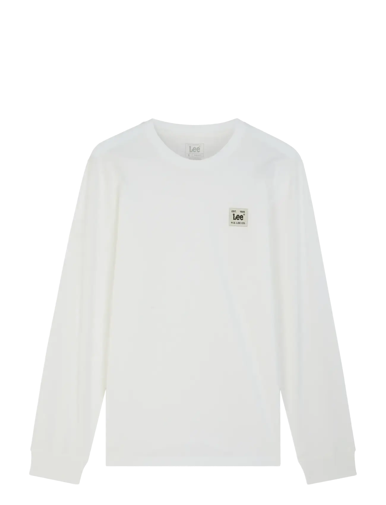Lee Jeans - LS WOVEN LABEL TEE - bright white - 1