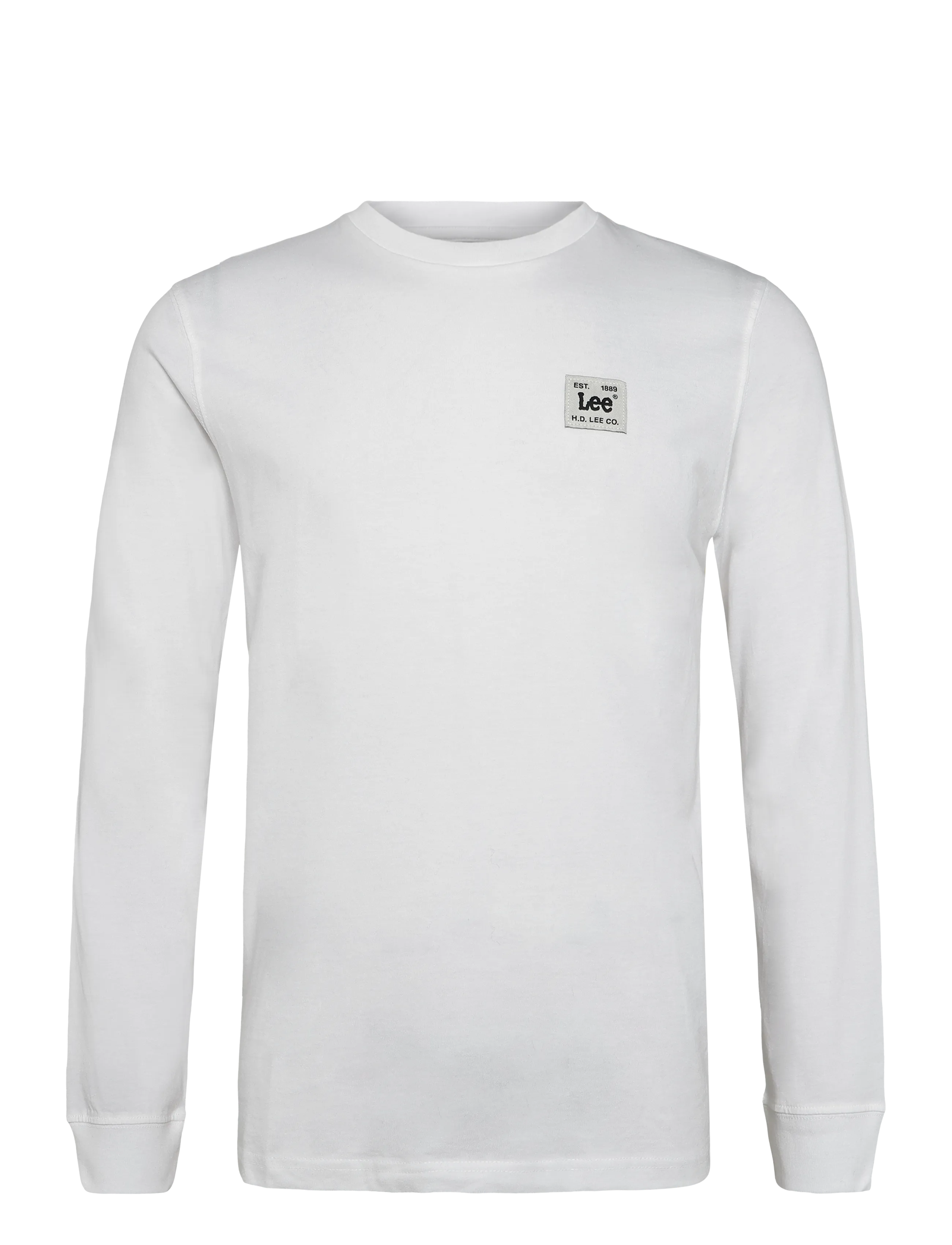 Lee Jeans - LS WOVEN LABEL TEE - mažiausios kainos - bright white - 1
