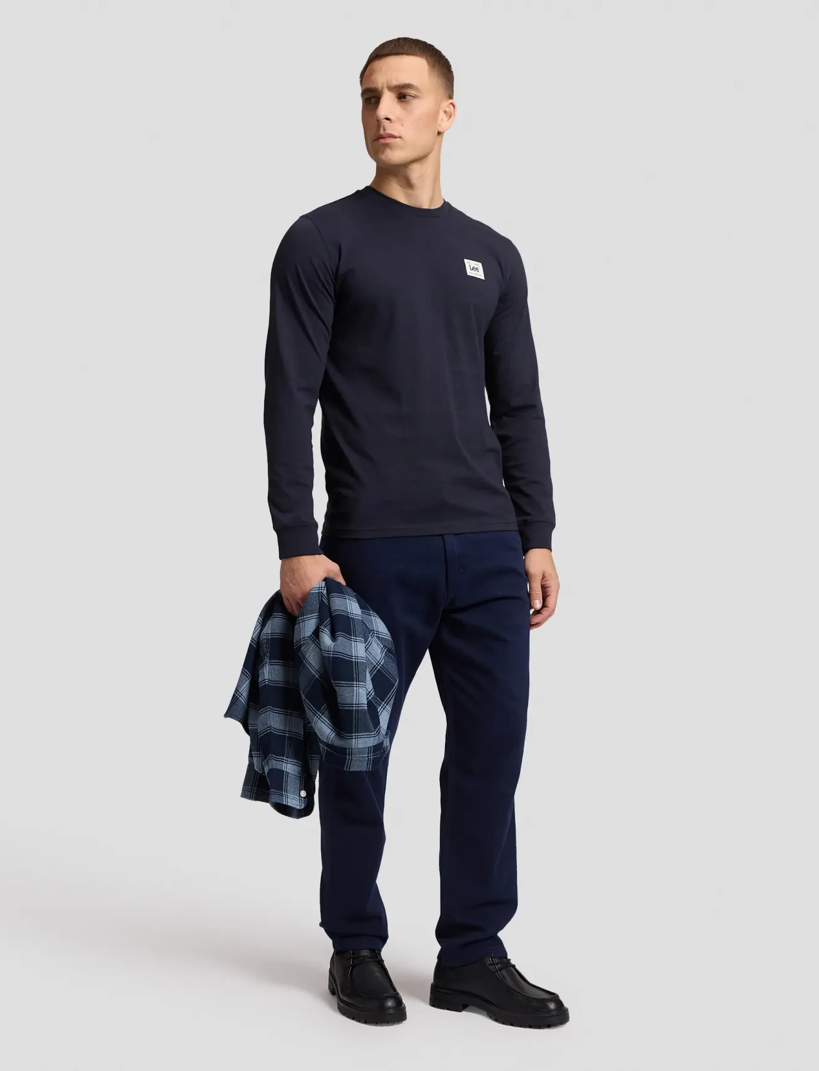 Lee Jeans - LS WOVEN LABEL TEE - rebel navy - 3