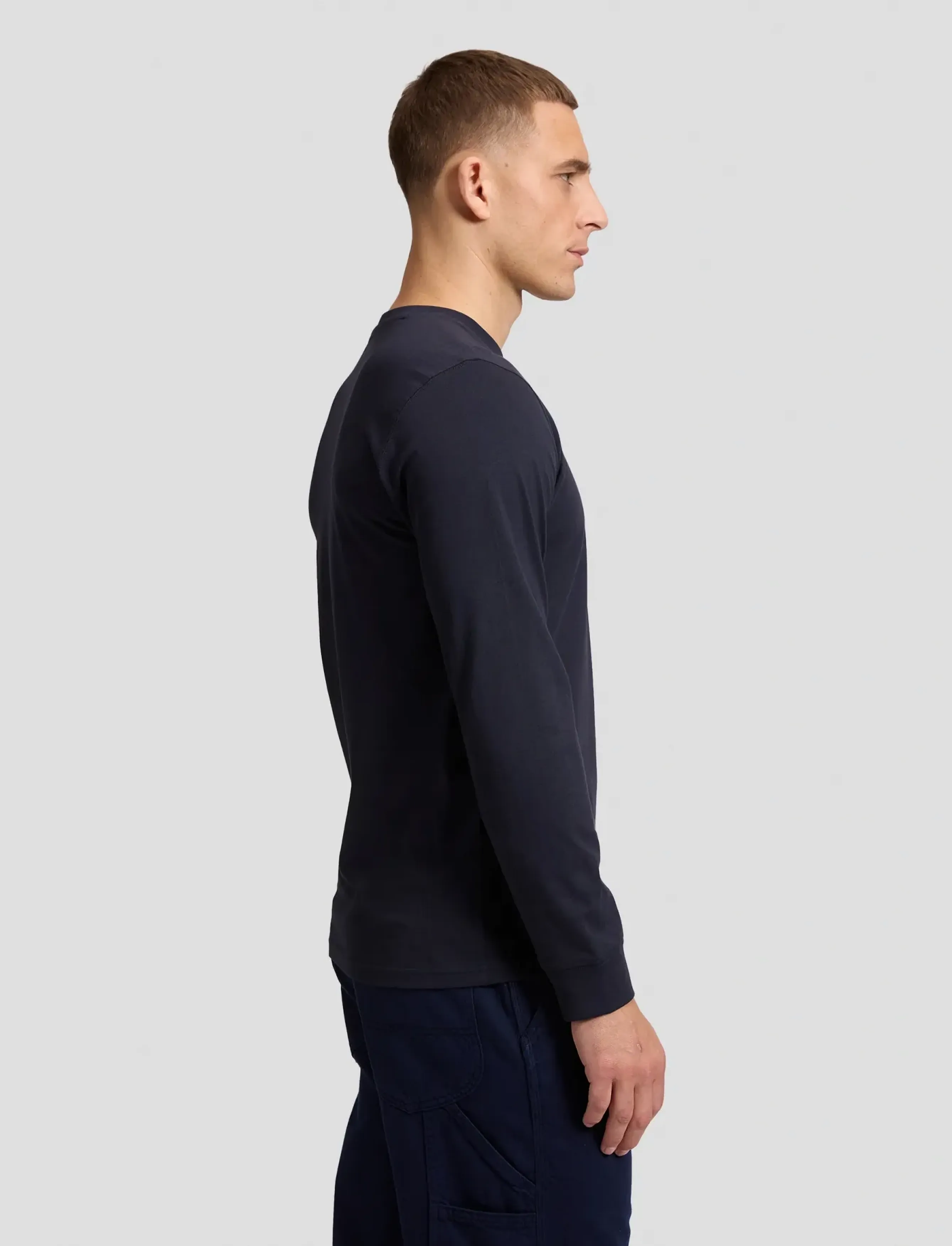 Lee Jeans - LS WOVEN LABEL TEE - rebel navy - 4