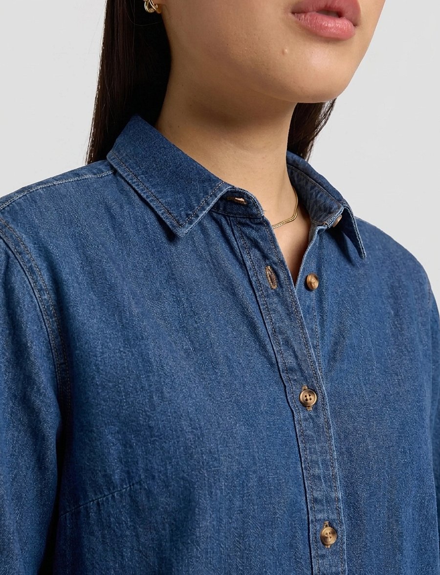 Lee Jeans - CLASSIC SHIRT - langärmlige hemden - brash blue - 4