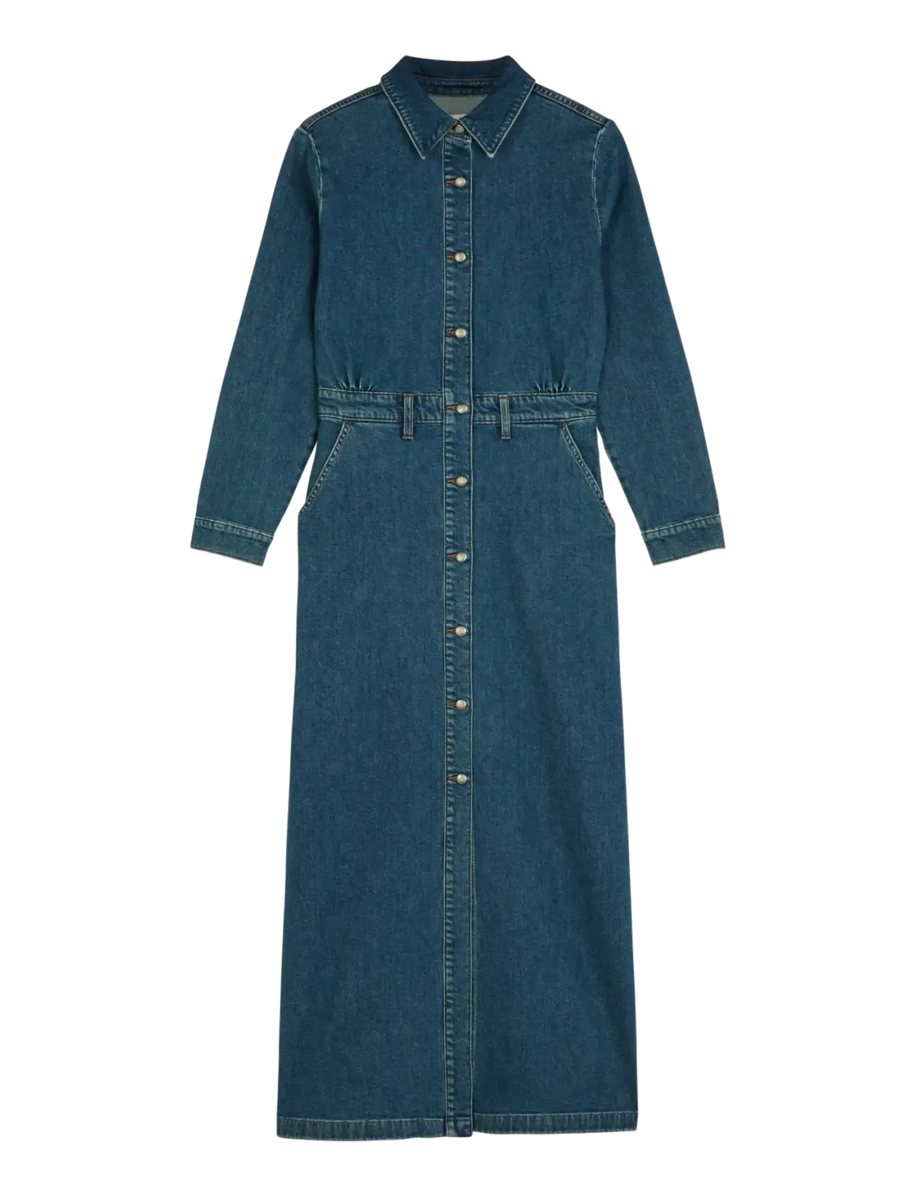 Lee Jeans - ALL PURPOSE MAXI DRESS - skjortklänningar - indigo twist - 1