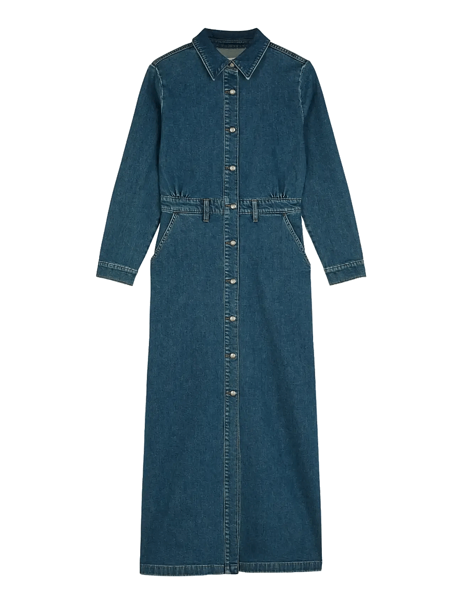 Lee Jeans - ALL PURPOSE MAXI DRESS - skjortklänningar - indigo twist - 1
