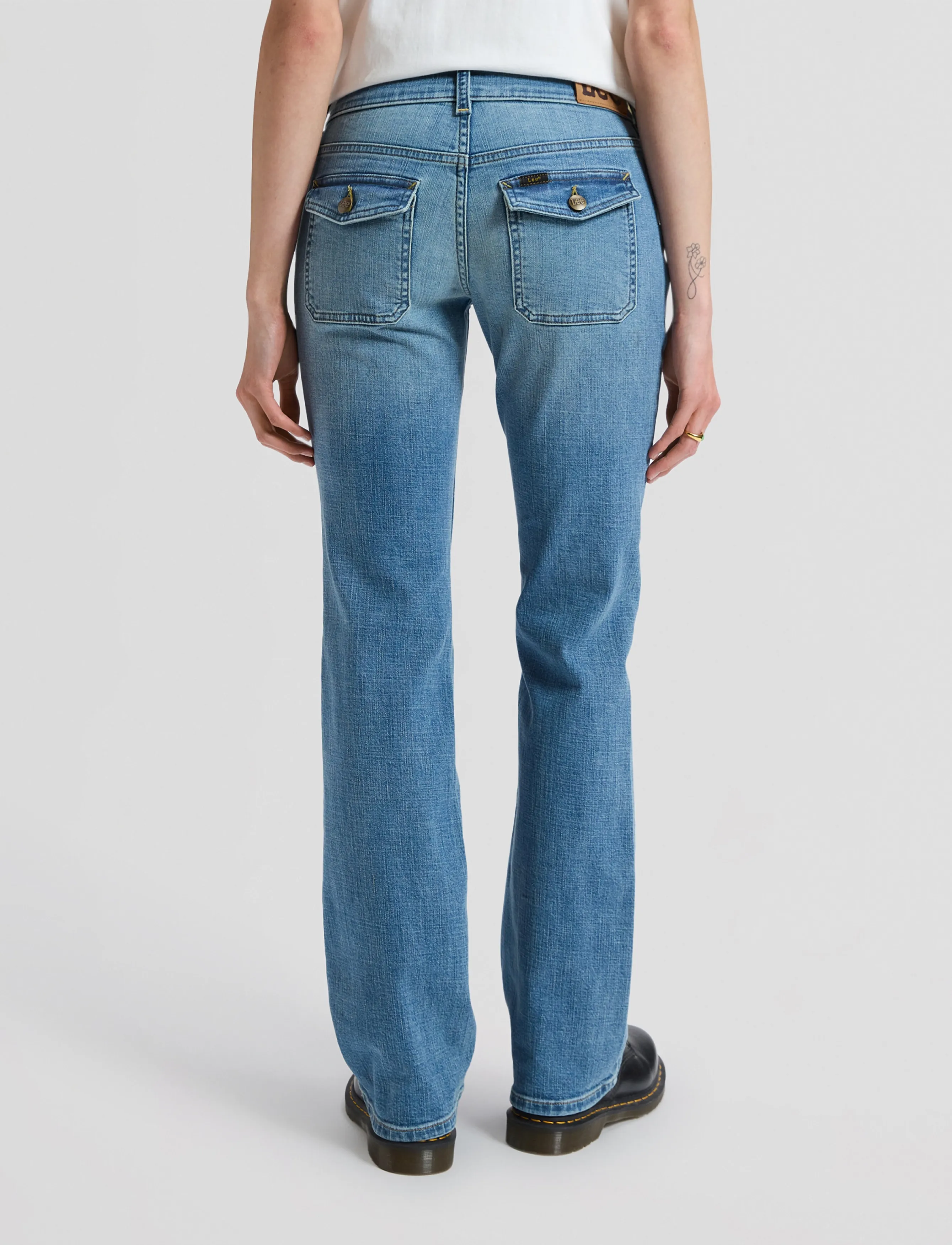 Lee Jeans - FLAP POCKET JESSICA - alt laiad teksad - flowing river - 3