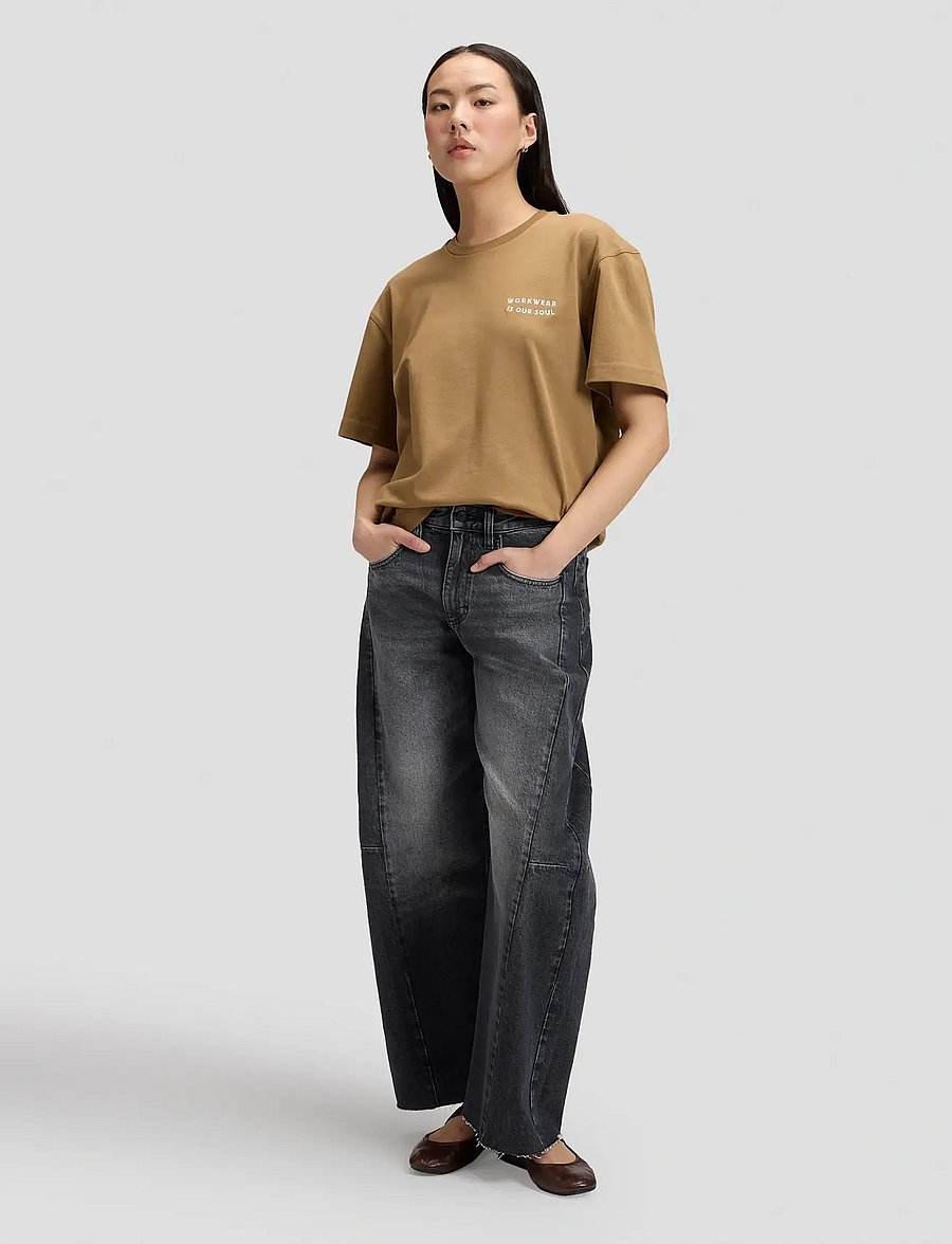 Lee Jeans - RIDER BARREL - barrel jeans - charred black - 0