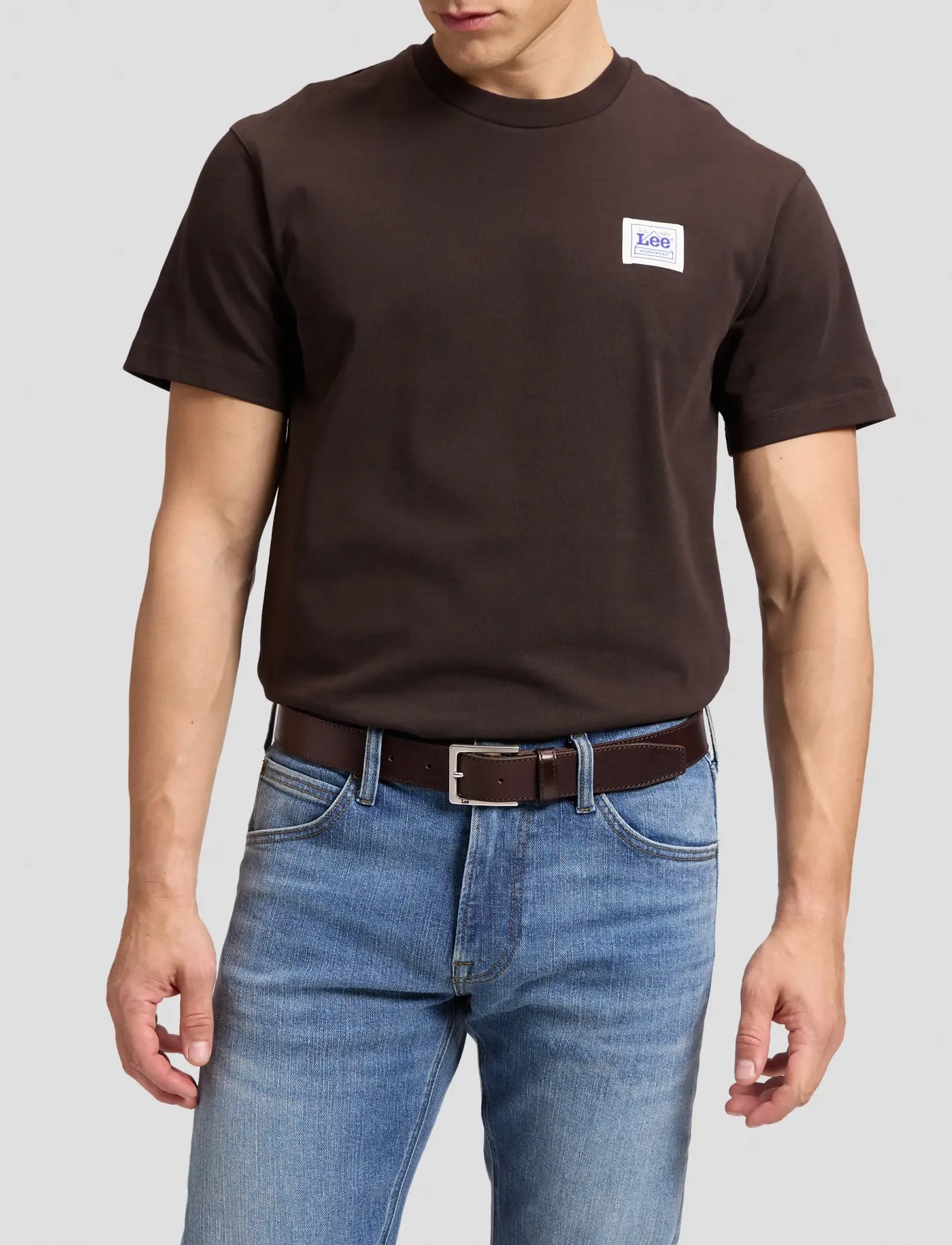 Lee Jeans Formal Belt, Mænd, Formelt Bælte, Brun, Str: 105