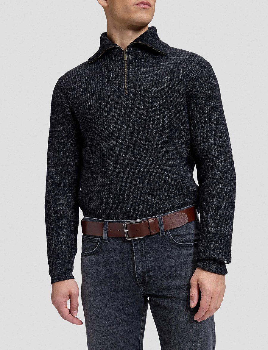 Lee Jeans - EMBOSSED LOGO BELT - klassische gürtel - dark brown - 0