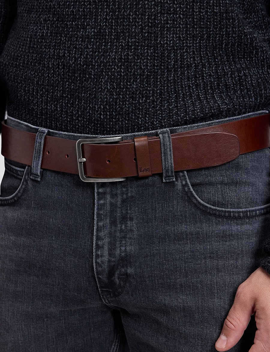 Lee Jeans - EMBOSSED LOGO BELT - klassische gürtel - dark brown - 2