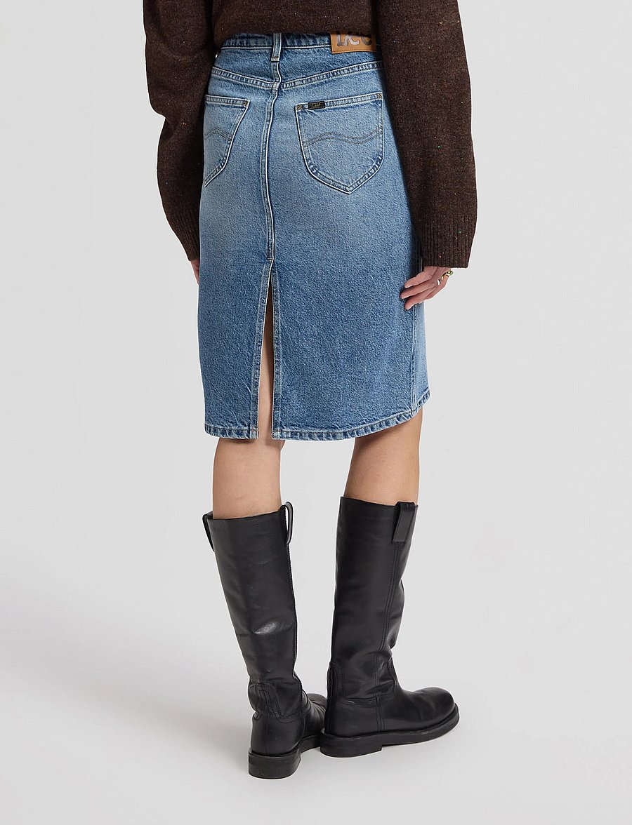 Lee Jeans - MIDI SKIRT - teksaseelikud - eye spy - 3