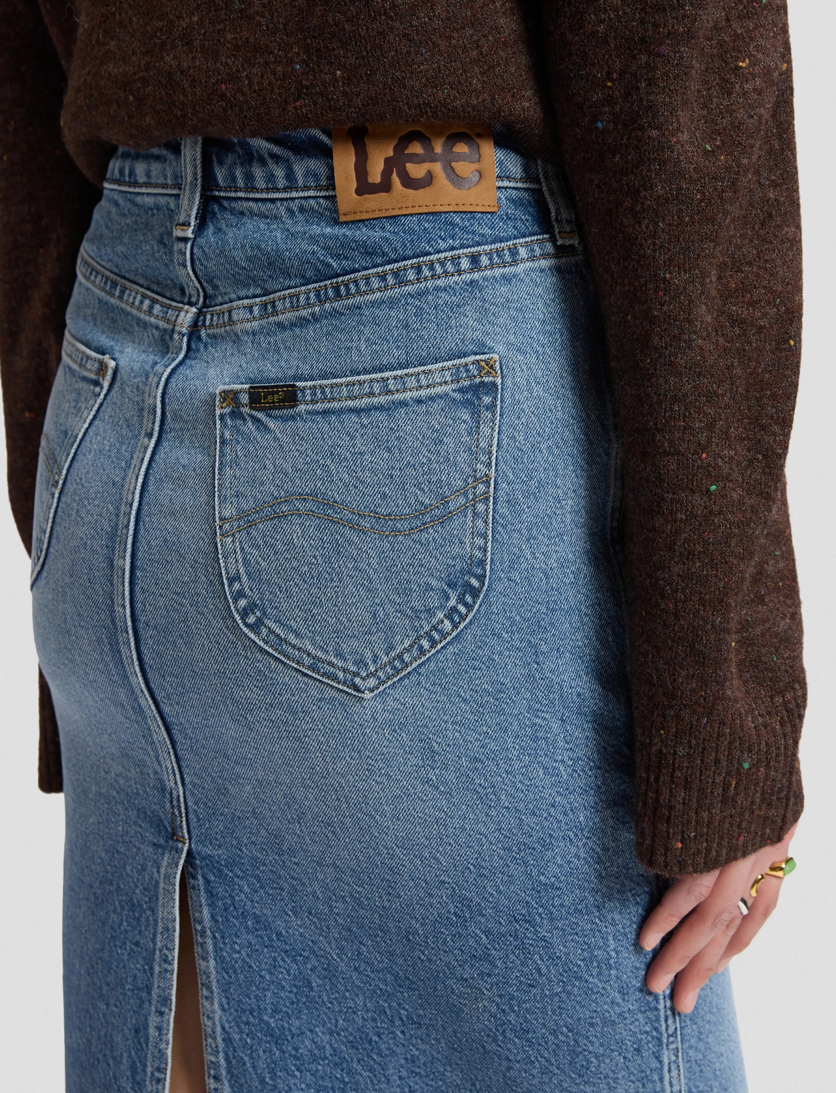 Lee Jeans - MIDI SKIRT - teksaseelikud - eye spy - 5