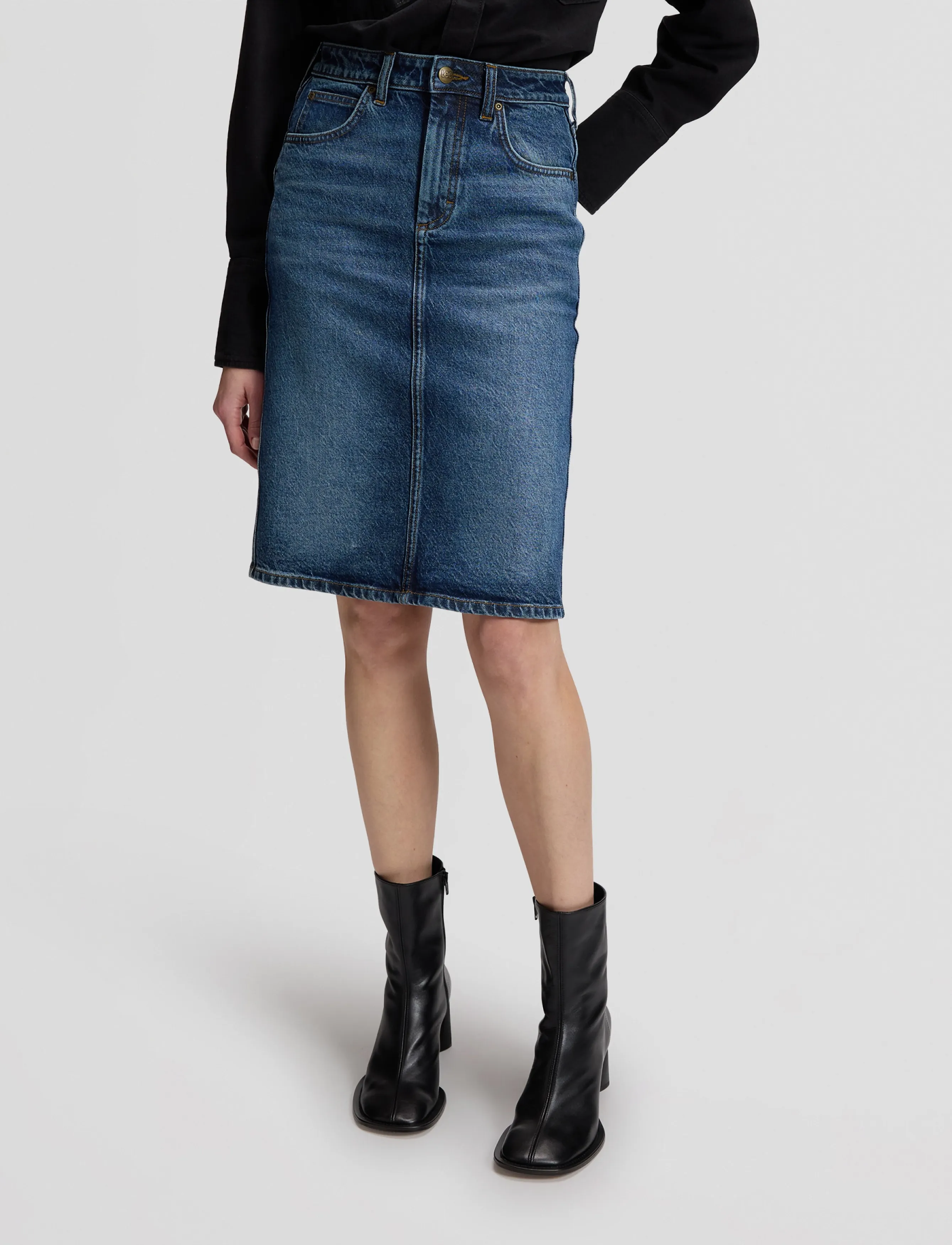 Lee Jeans - MIDI SKIRT - jeanskjolar - flash blue - 2