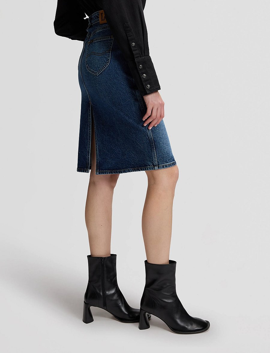 Lee Jeans - MIDI SKIRT - jeanskjolar - flash blue - 4