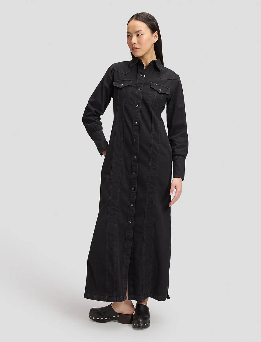 Lee Jeans - SHAPED WESTERN DRESS - hemdkleider - dark volume - 0