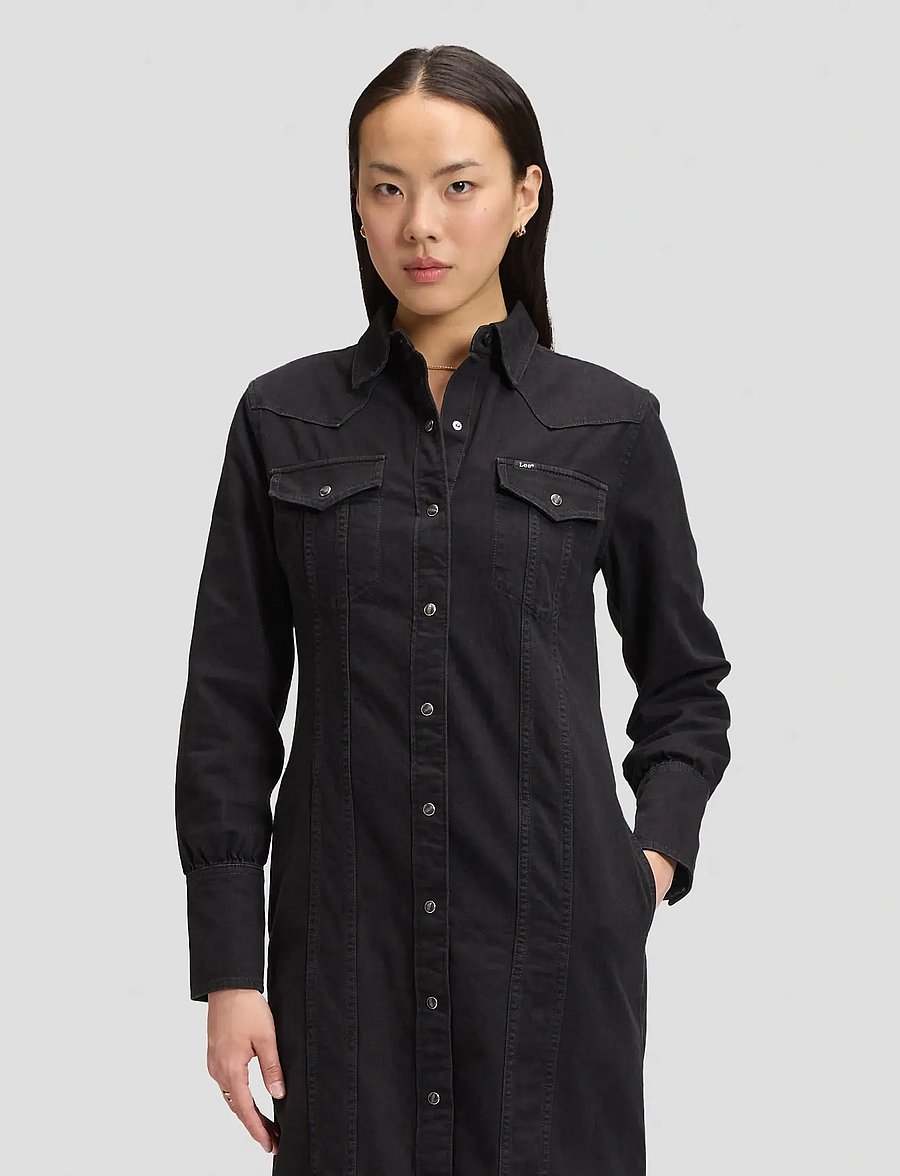 Lee Jeans - SHAPED WESTERN DRESS - hemdkleider - dark volume - 4