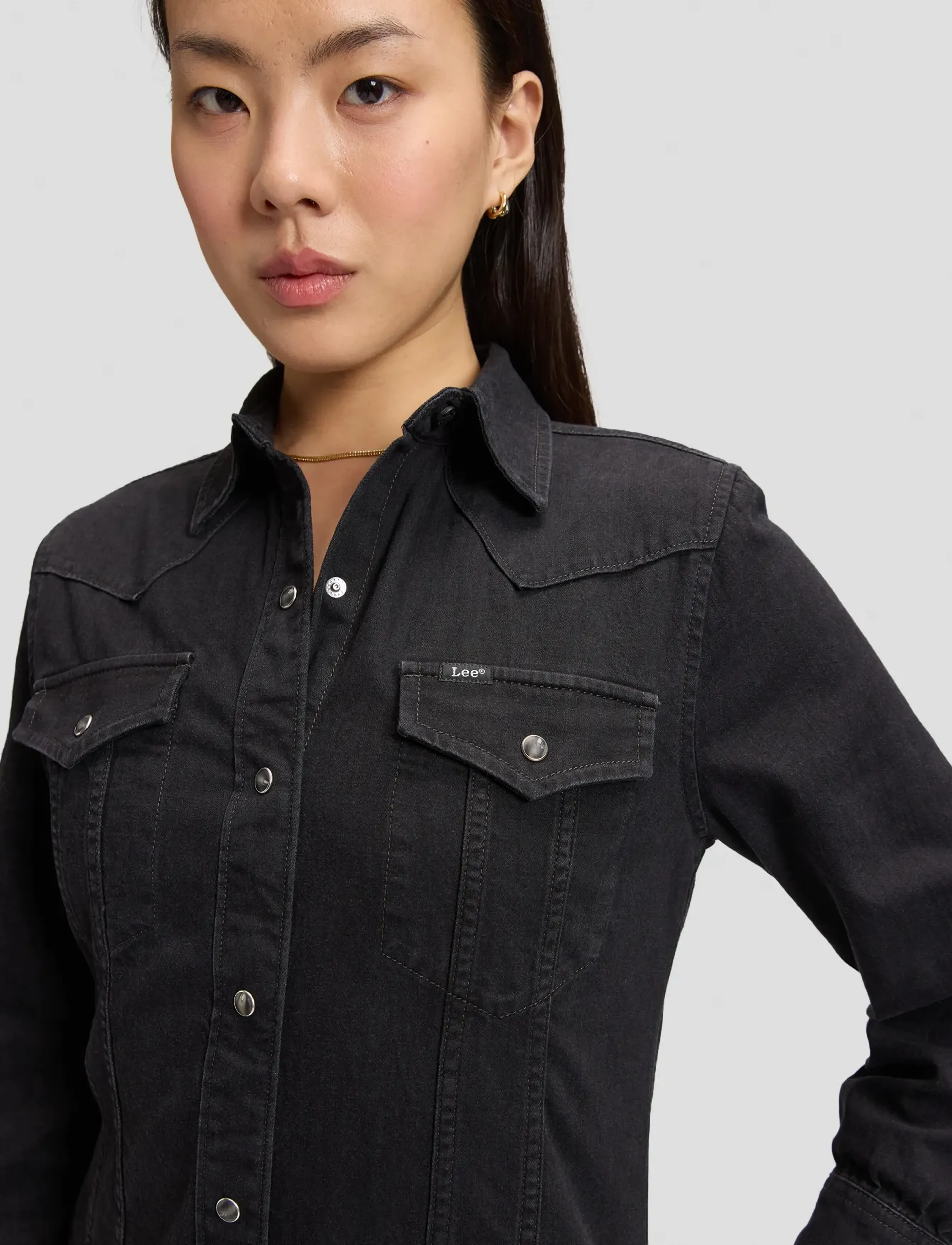 Lee Jeans - SHAPED WESTERN DRESS - hemdkleider - dark volume - 5