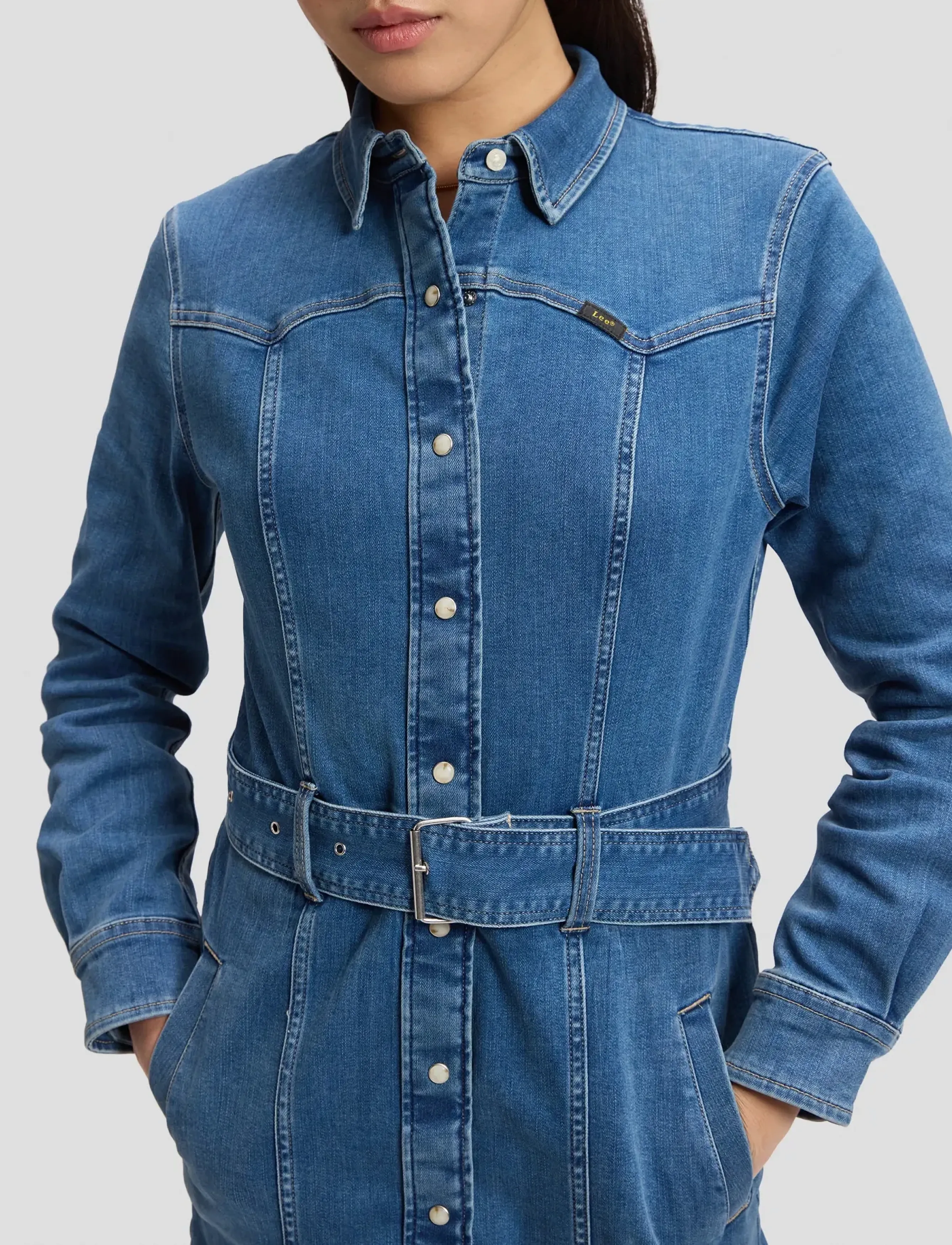 Lee Jeans - LS FITTED DRESS - hemdkleider - west end - 5