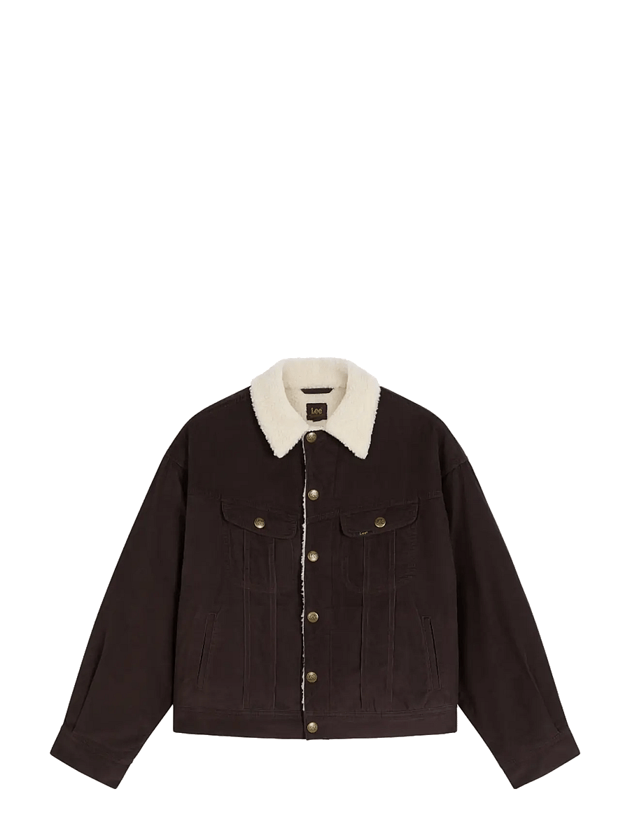 Lee Jeans - RELAXED SHERPA RIDER JKT - jeansjacken - chocolate torte - 1