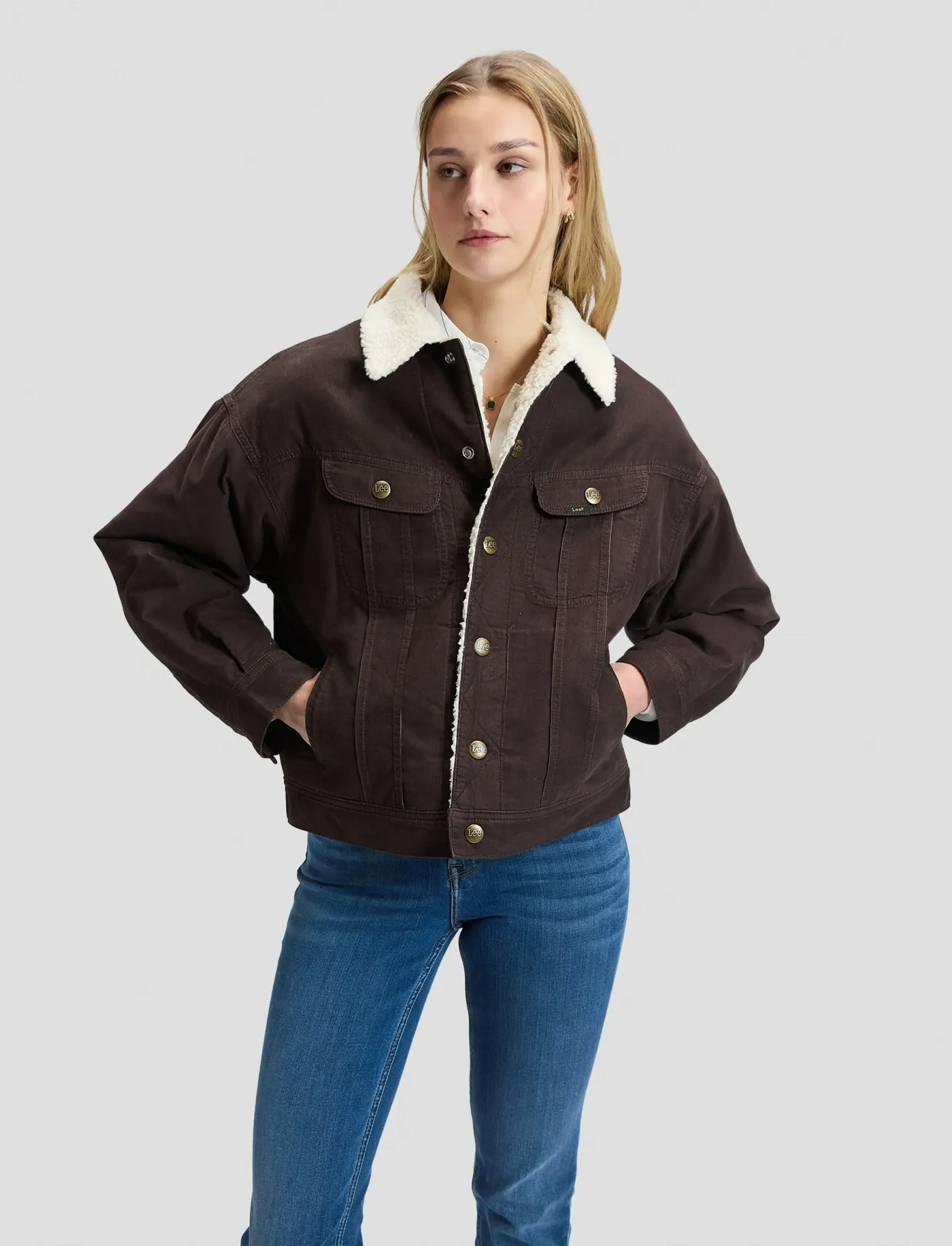 Lee Jeans RELAXED SHERPA RIDER JKT - Kleidung - CHOCOLATE TORTE / brown