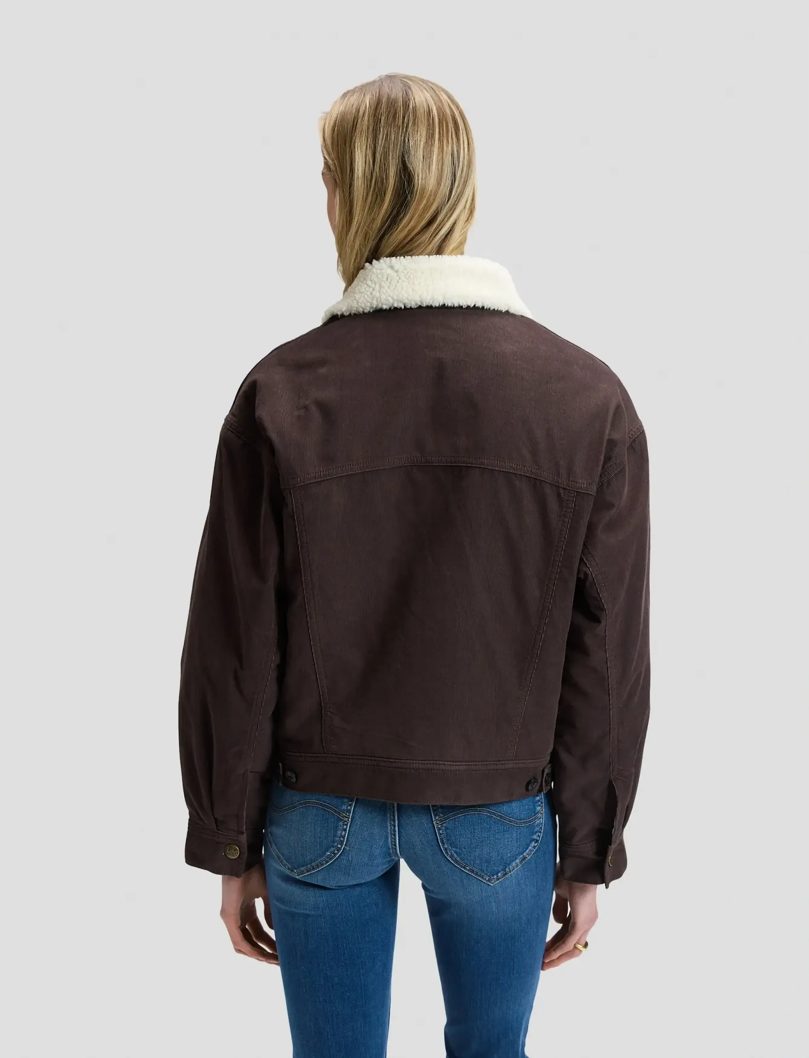Lee Jeans - RELAXED SHERPA RIDER JKT - jeansjacken - chocolate torte - 3