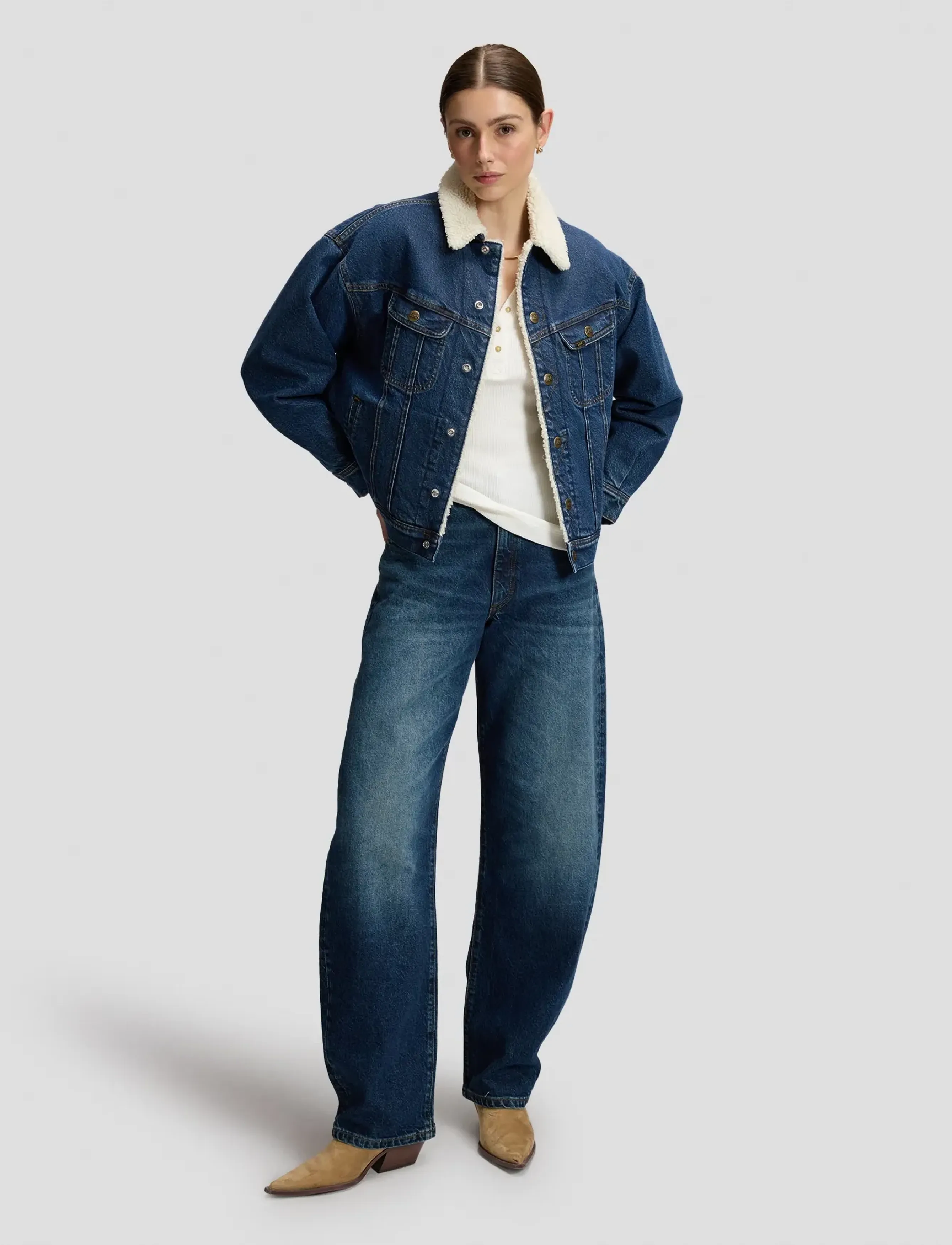 Lee Jeans - RELAXED SHERPA RIDER JKT - dandy - 3