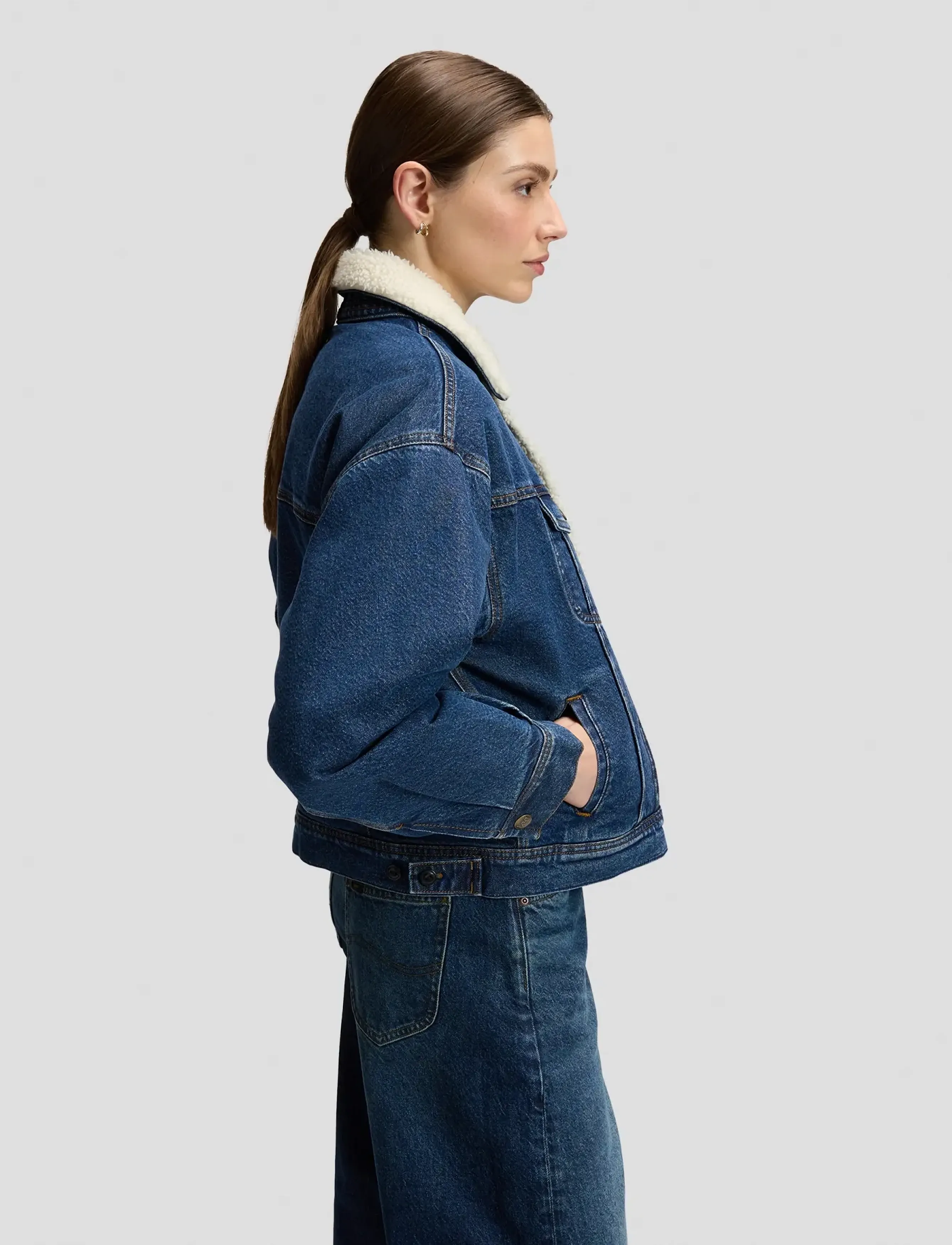 Lee Jeans - RELAXED SHERPA RIDER JKT - dandy - 4