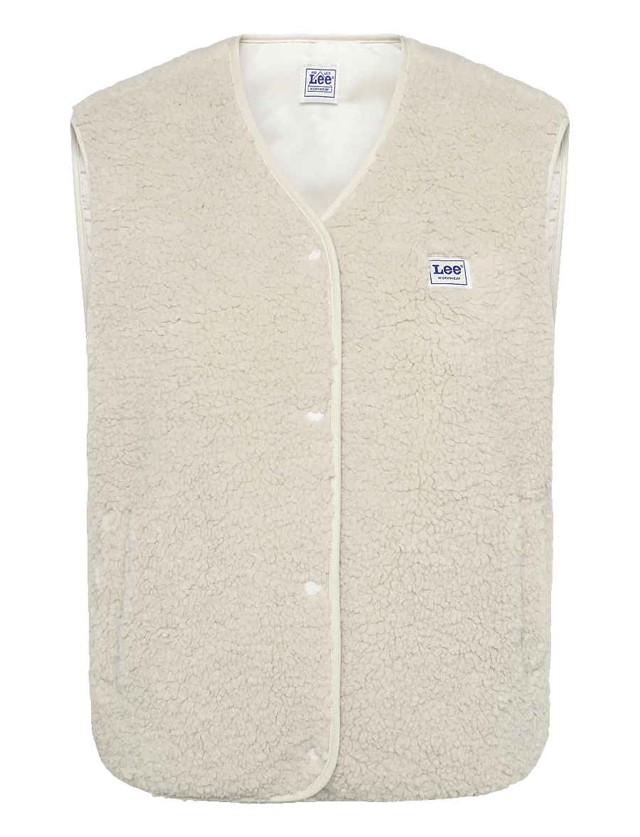 Lee Jeans - SHORT SHERPA VEST - teddy-vestid - ecru - 1