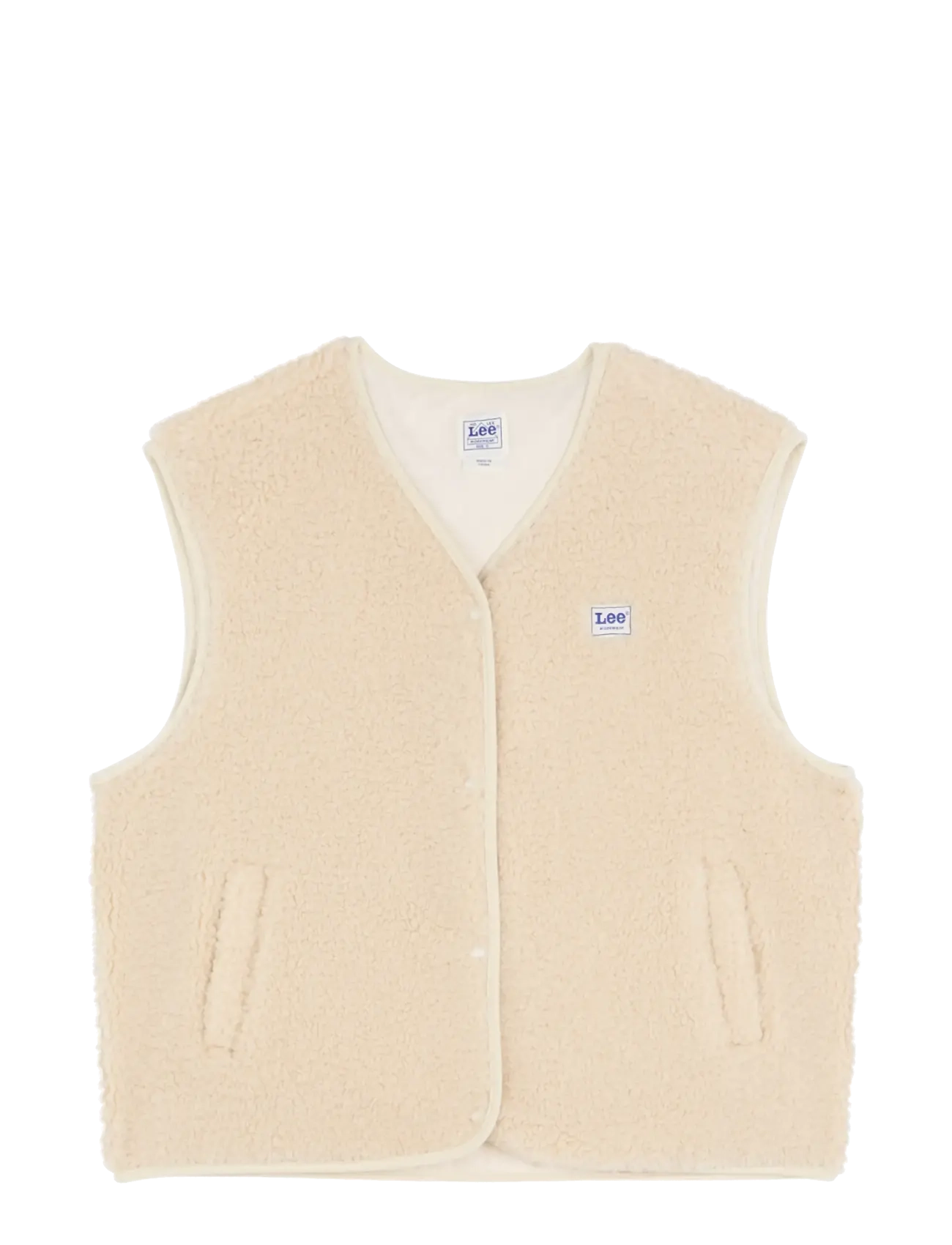Lee Jeans - SHORT SHERPA VEST - teddy-vestid - ecru - 1