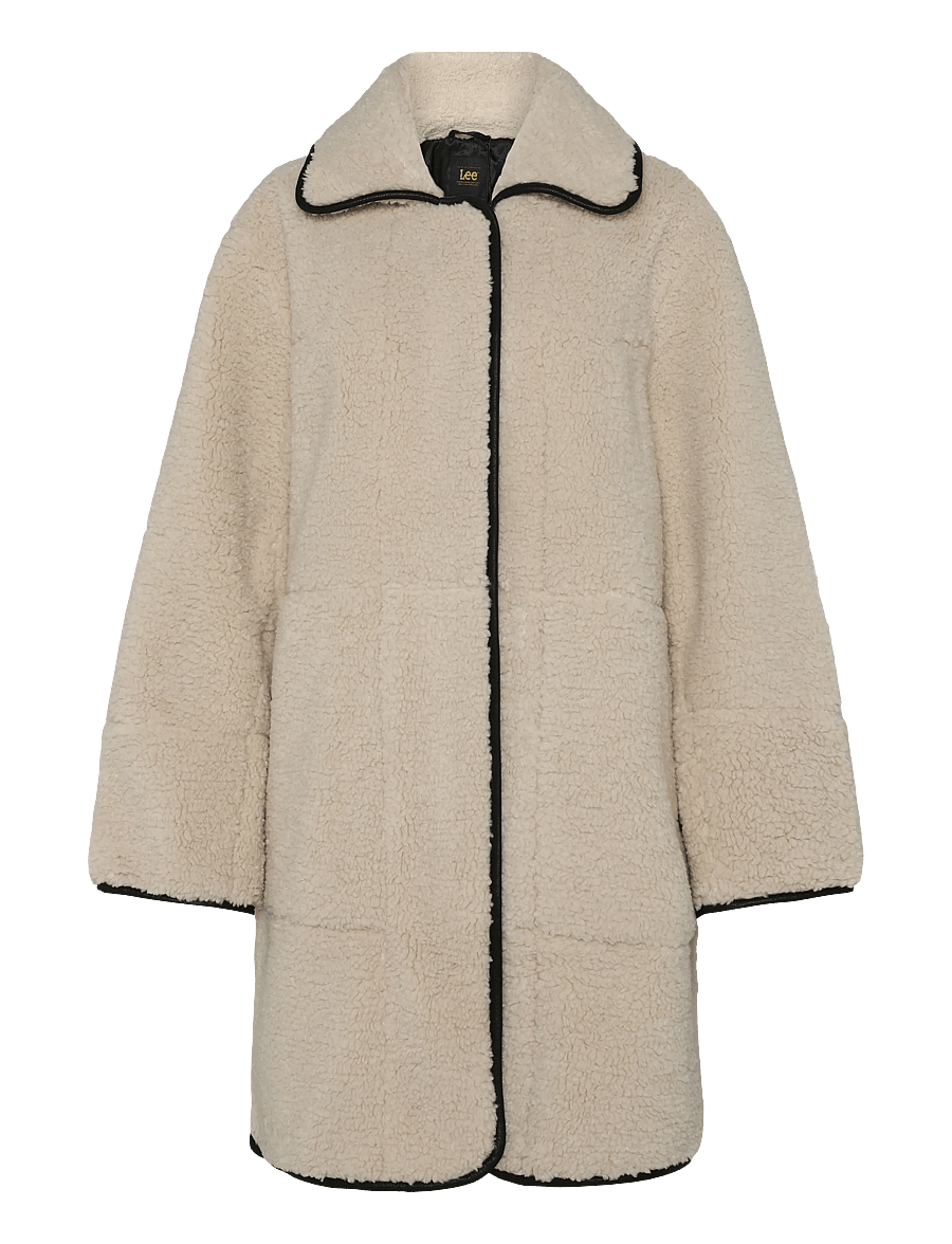 Lee Jeans - TEDDY COAT - fuskpäls - warm ecru - 1