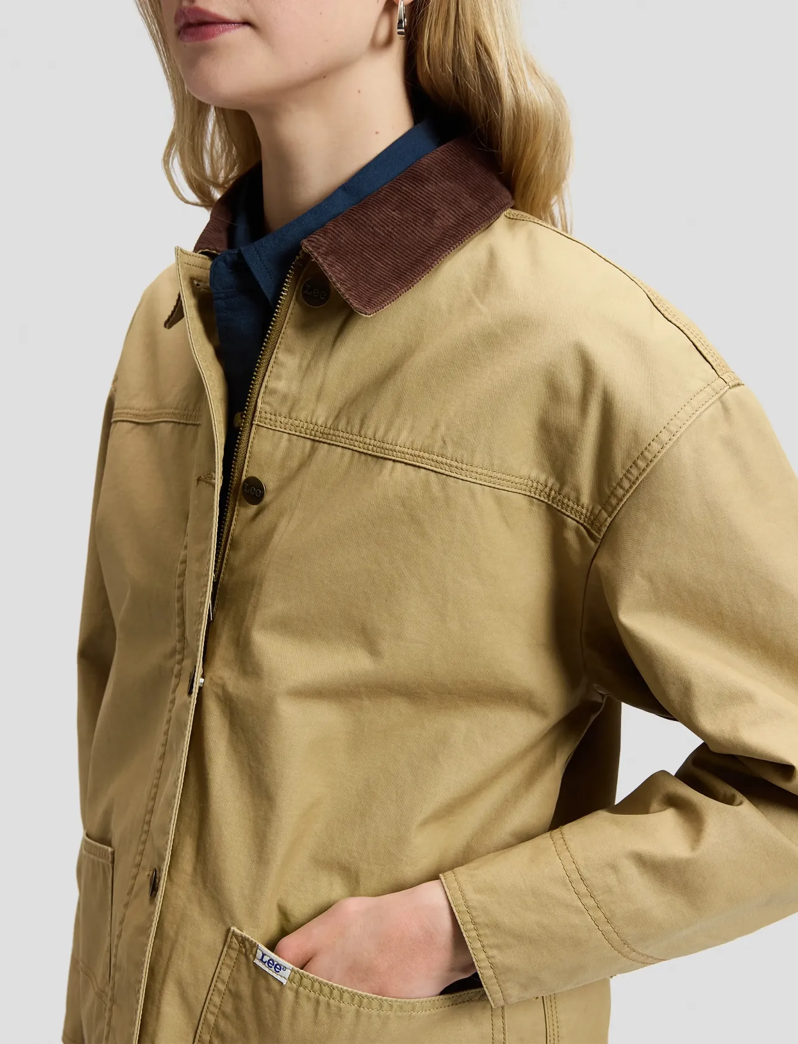 Lee Jeans - CHORE FIELD JACKET - khaki - 5