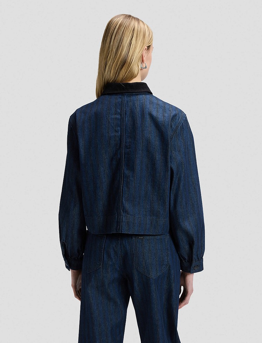 Lee Jeans - CROPPED CHORE JACKET - hickory rinse - 3