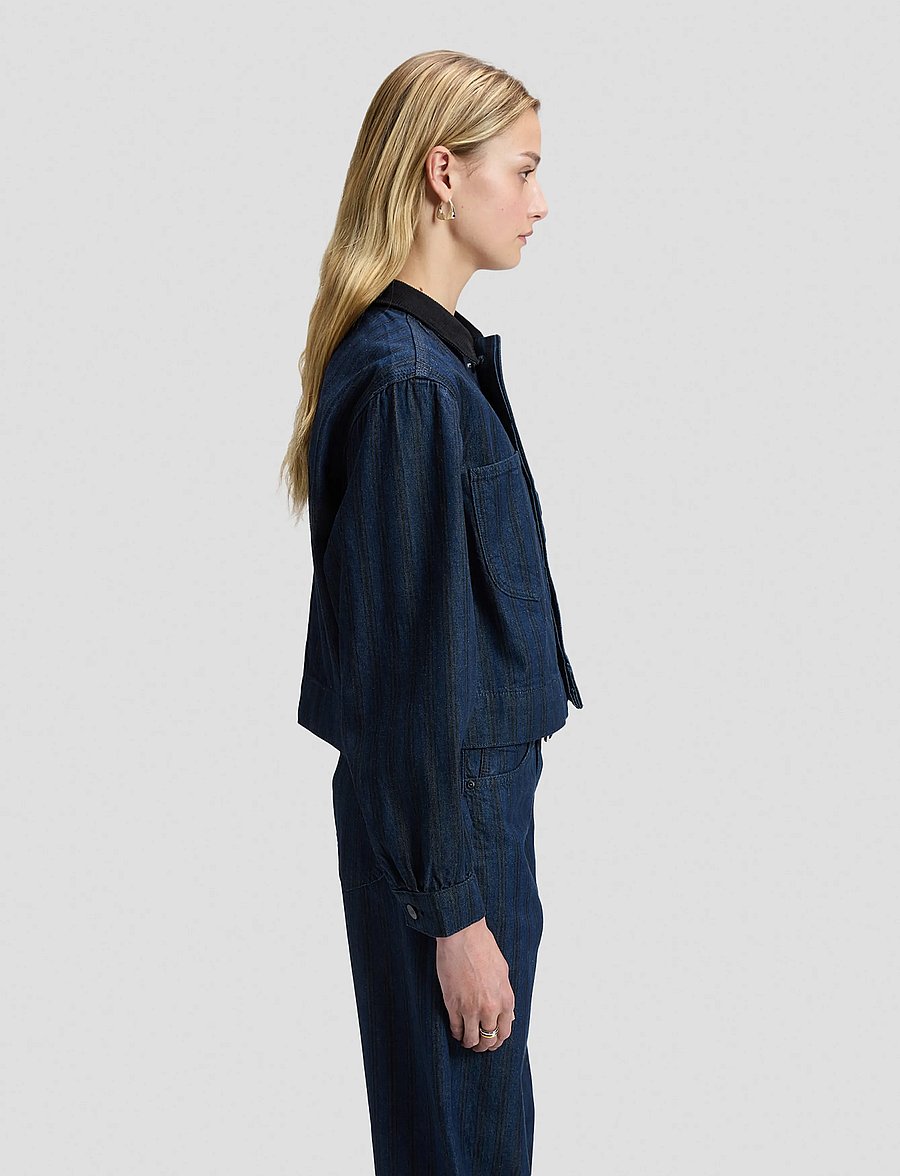 Lee Jeans - CROPPED CHORE JACKET - hickory rinse - 4