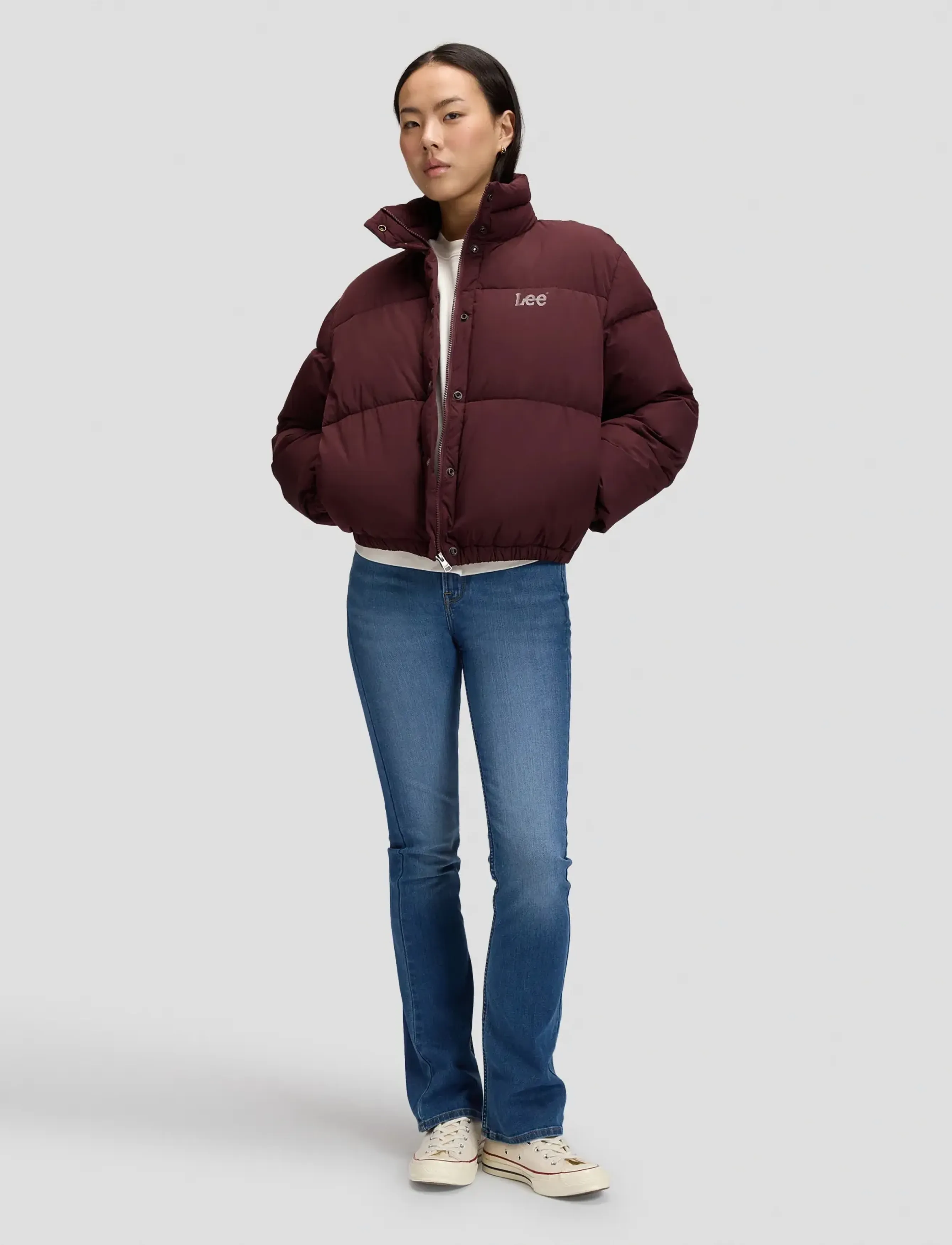 Lee Jeans - SHORT PUFFER JACKET - spring jackets - velvet beet - 3