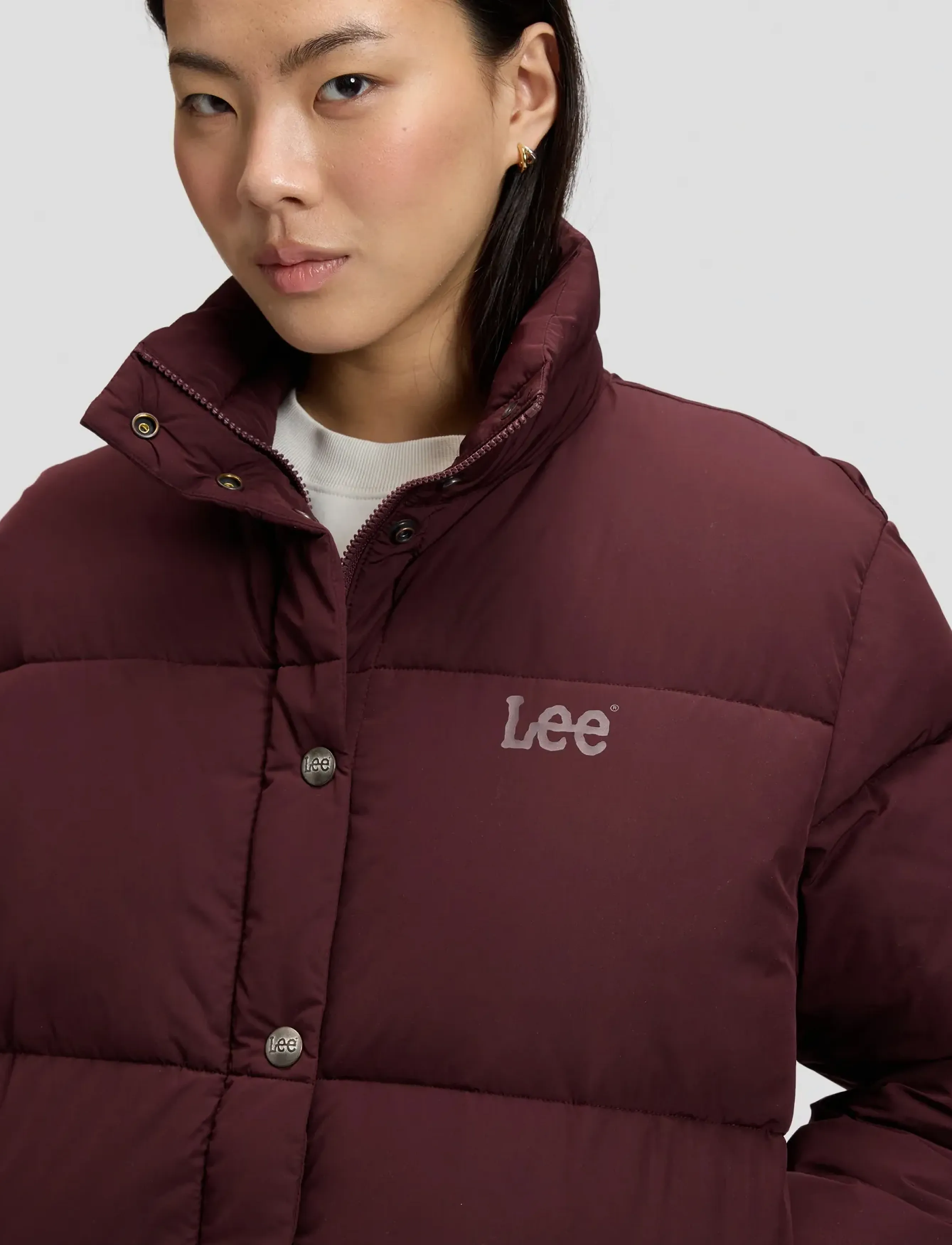 Lee Jeans - SHORT PUFFER JACKET - spring jackets - velvet beet - 5