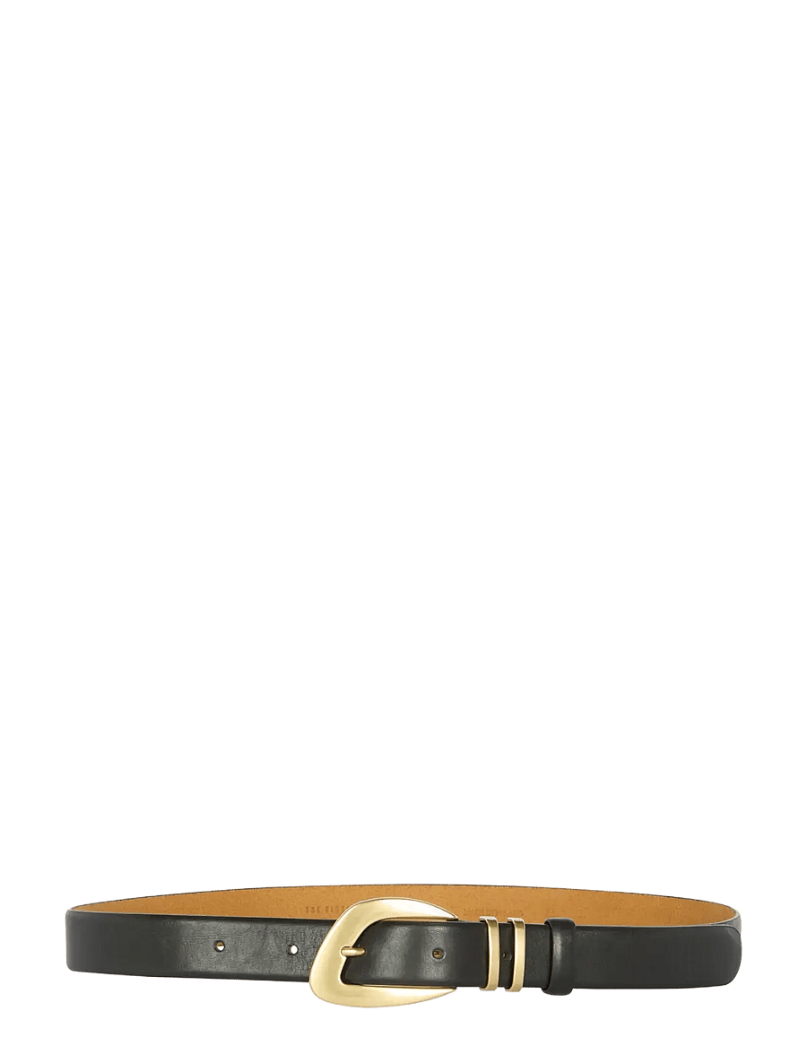 Lee Jeans - BIG BUCKLE BELT - läderskärp - black - 1