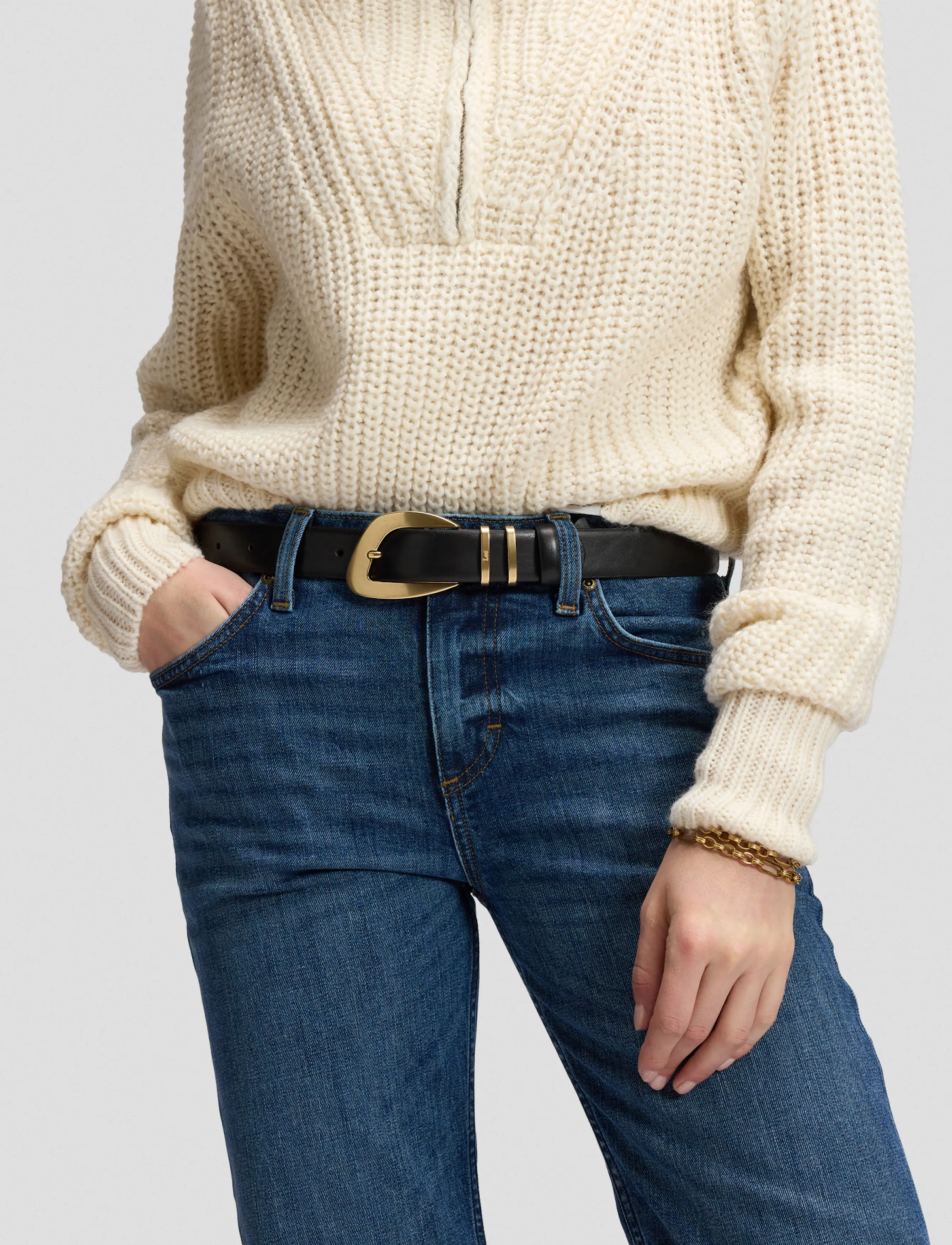 Lee Jeans BIG BUCKLE BELT - Lee Jeans - BLACK / black