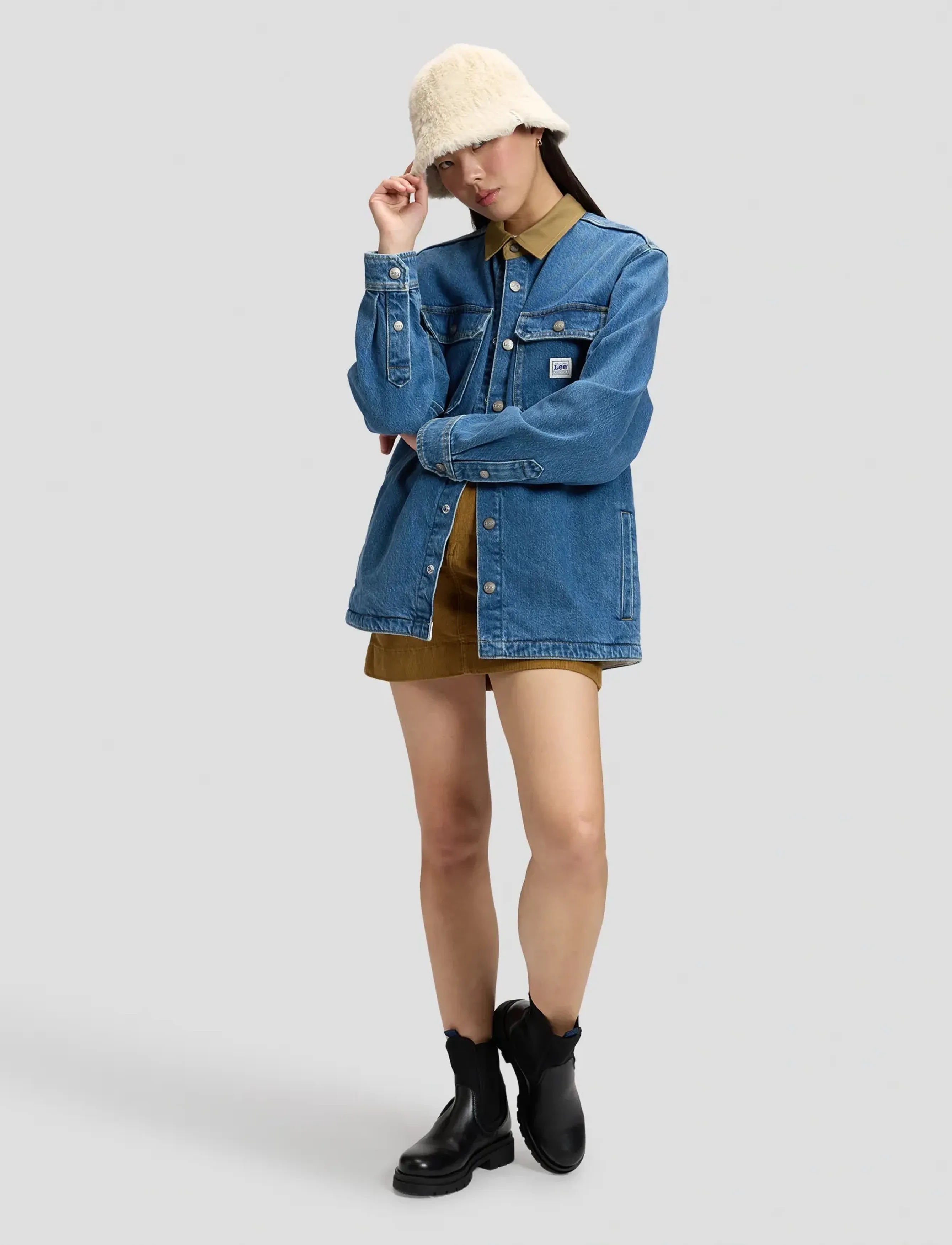 Lee Jeans - WINTER HAT - bucket-kübarad - ecru - 3