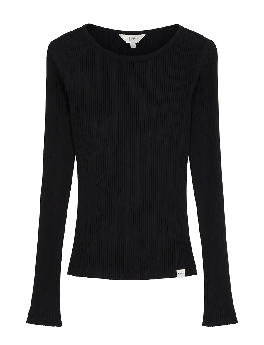 Lee Jeans - SLIT SLEEVE RIB TEE - black - 1