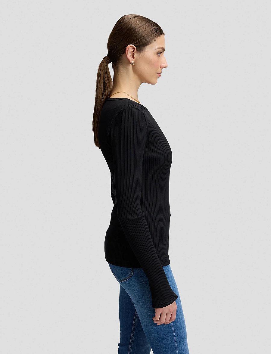 Lee Jeans - SLIT SLEEVE RIB TEE - black - 4