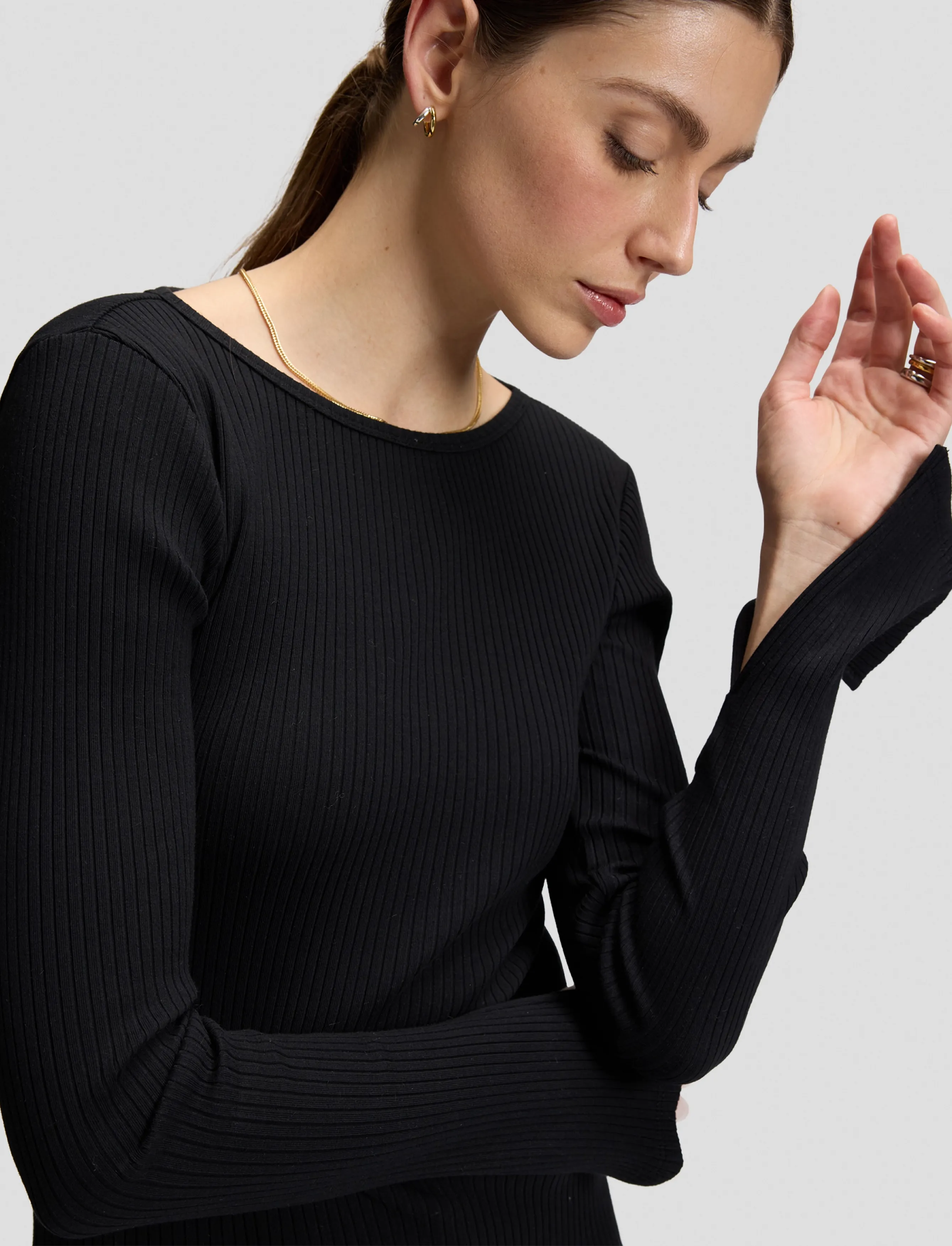 Lee Jeans - SLIT SLEEVE RIB TEE - black - 5