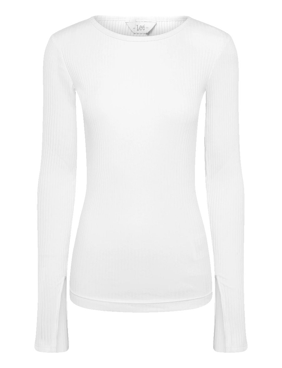 Lee Jeans - SLIT SLEEVE RIB TEE - striktrøjer - ecru - 1