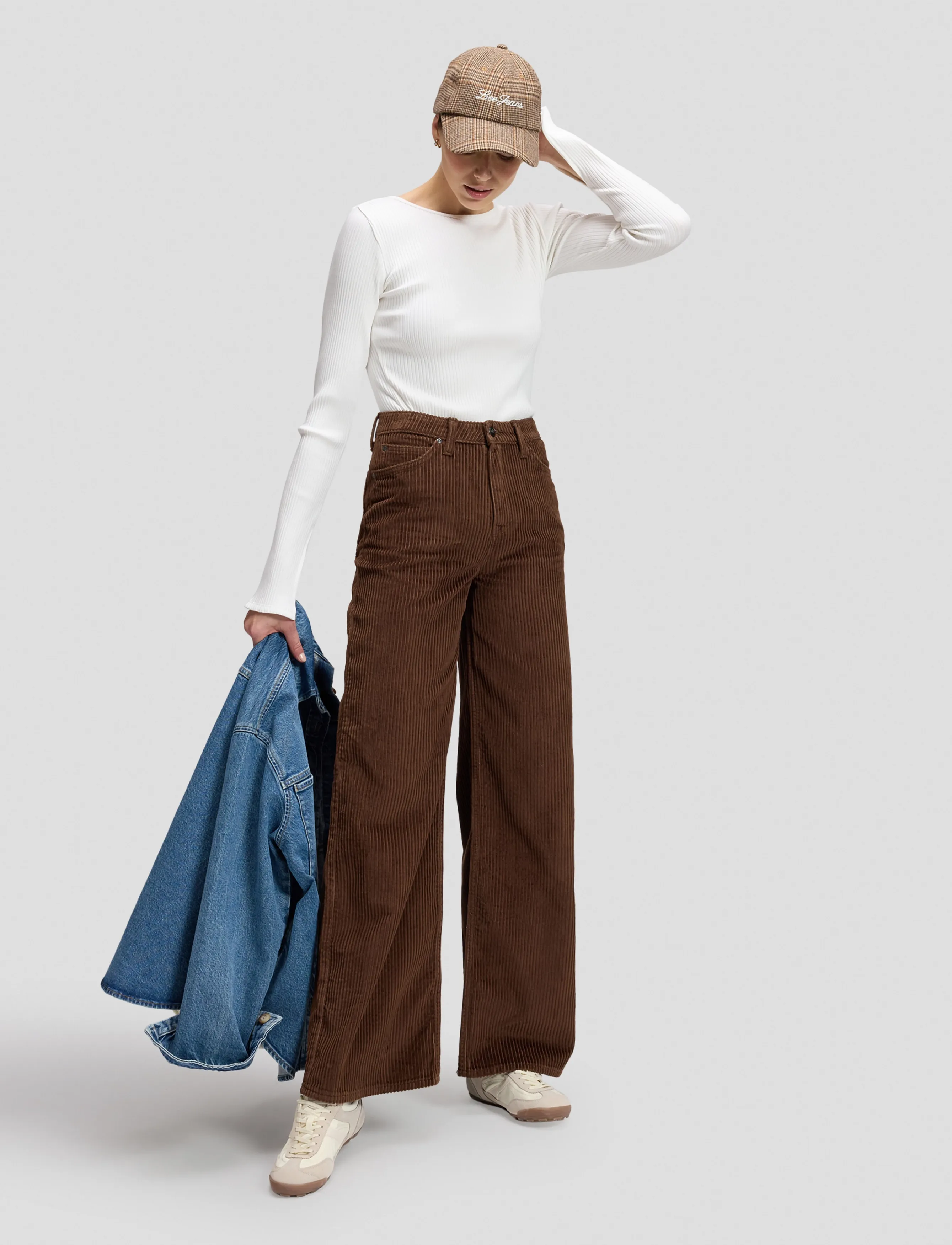 Lee Jeans Slit Sleeve Rib Tee stickade tröjor dam – bild 3