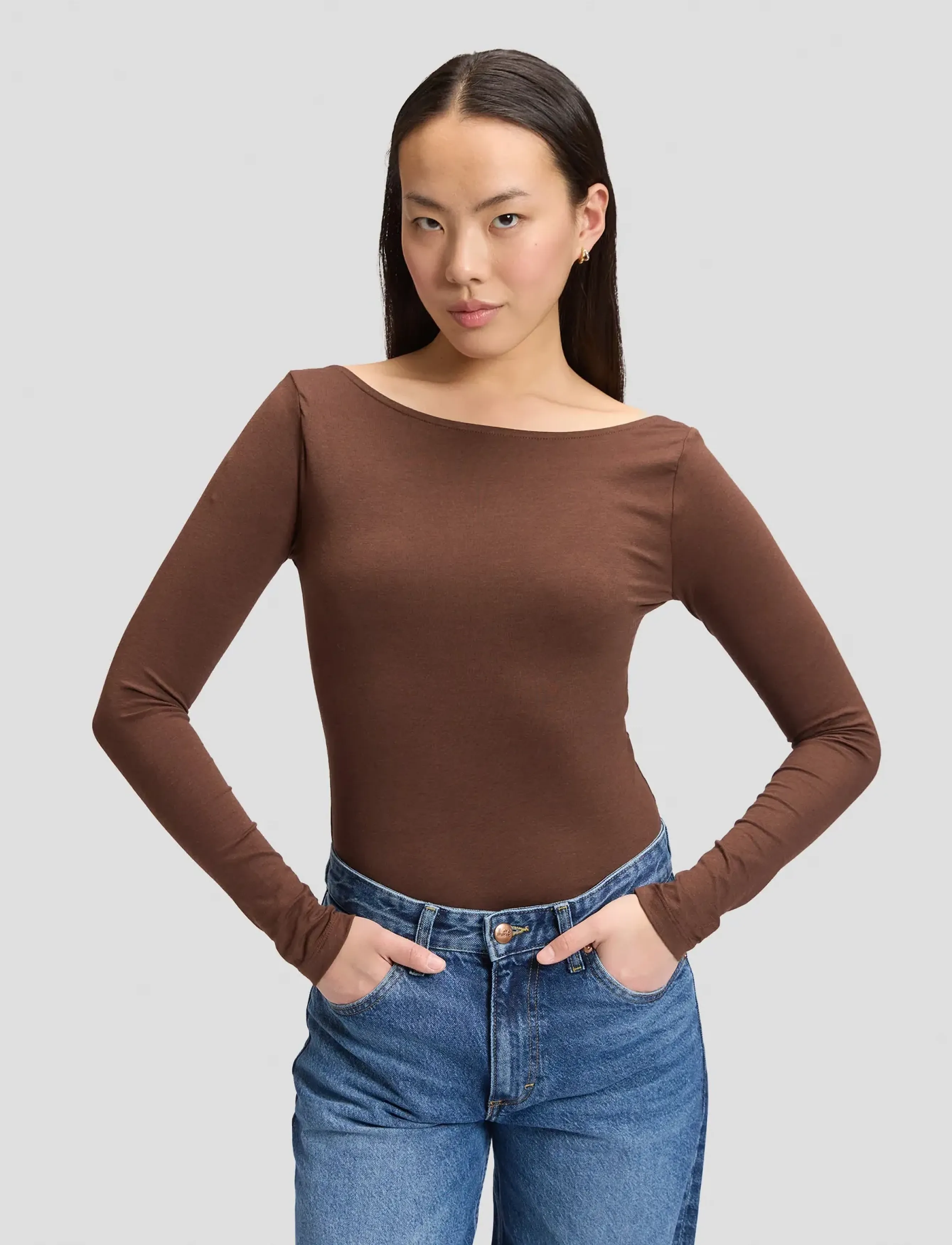 Lee Jeans OPEN BACK BODYSUIT - Kleidung - SHAVED CHOCOLATE / brown