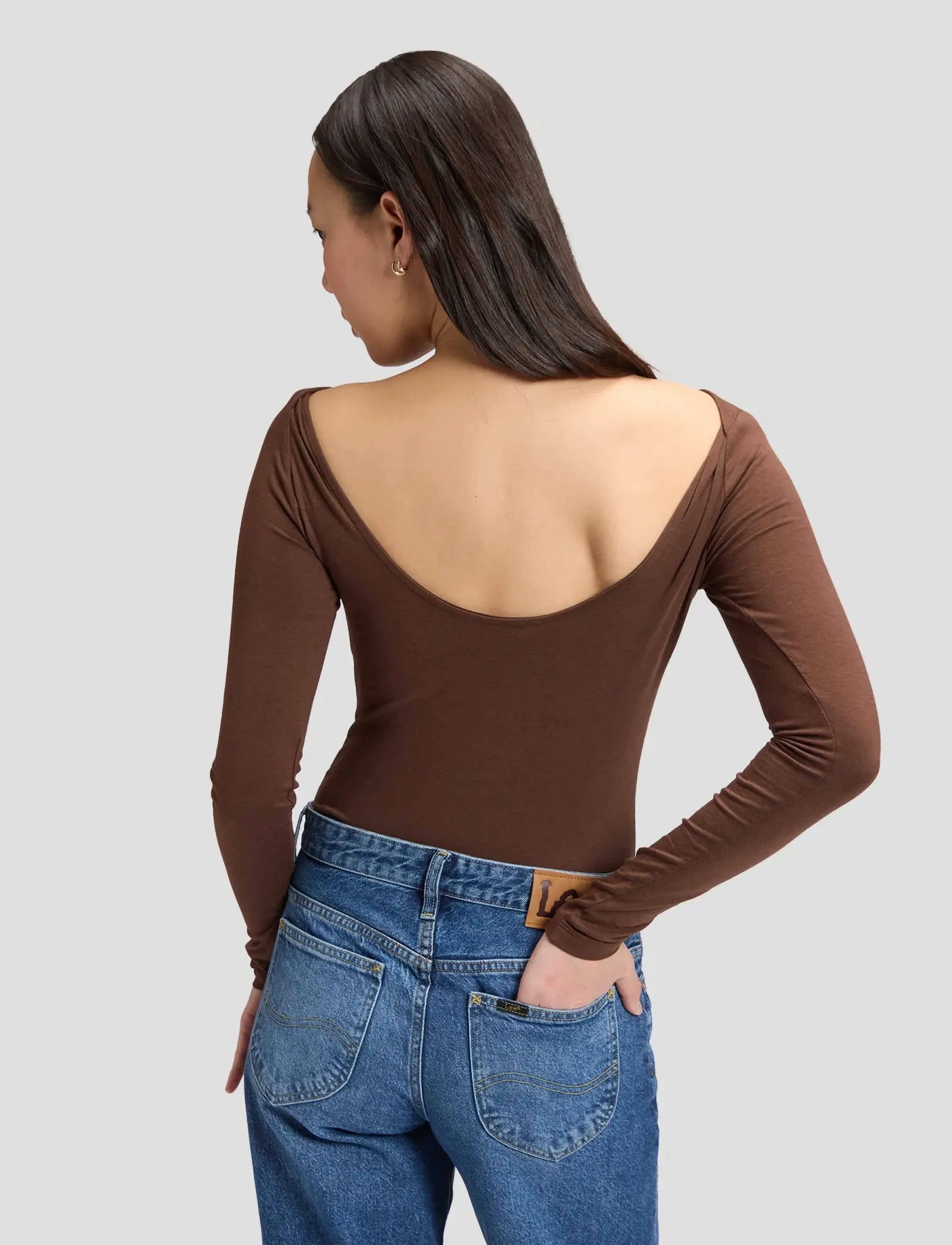 Lee Jeans - OPEN BACK BODYSUIT - bodies - shaved chocolate - 2