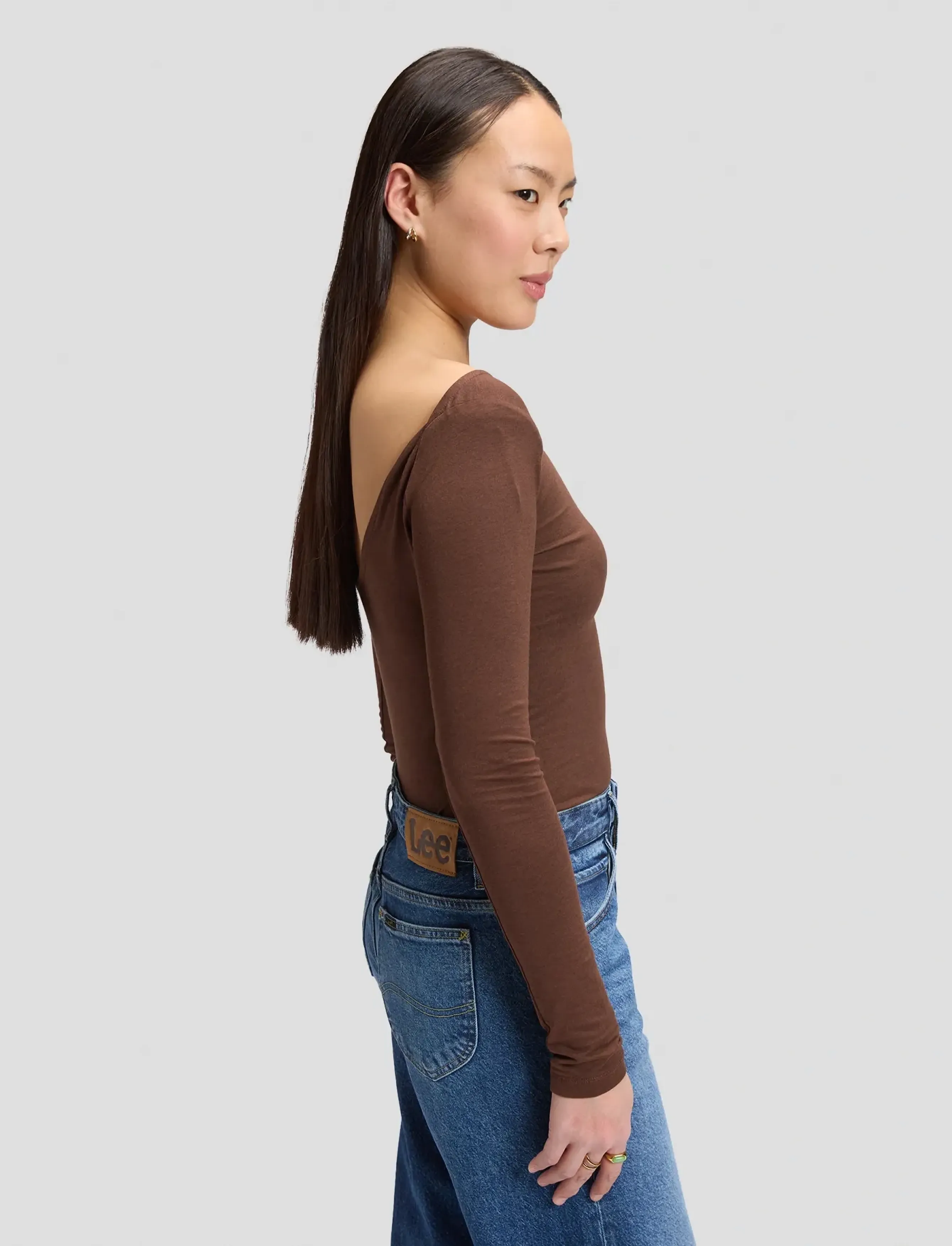 Lee Jeans - OPEN BACK BODYSUIT - bodies - shaved chocolate - 4