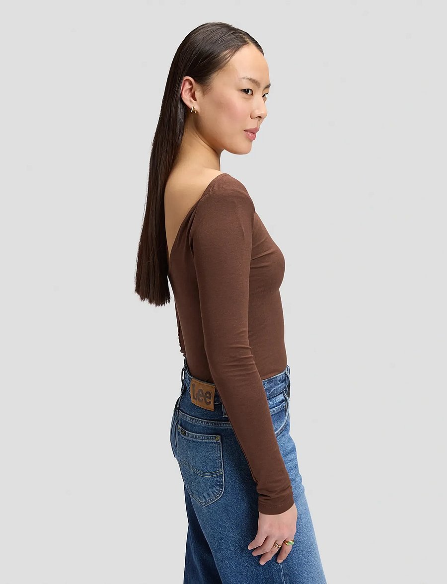 Lee Jeans - OPEN BACK BODYSUIT - bodies - shaved chocolate - 4