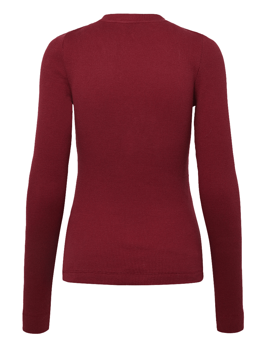 Lee Jeans - LS WAFFLE HENLEY - stickade tröjor - tibetan red - 2