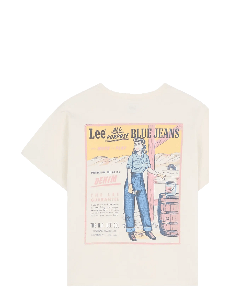 Lee Jeans - BLUE JEANS TEE - t-shirts - ecru - 2