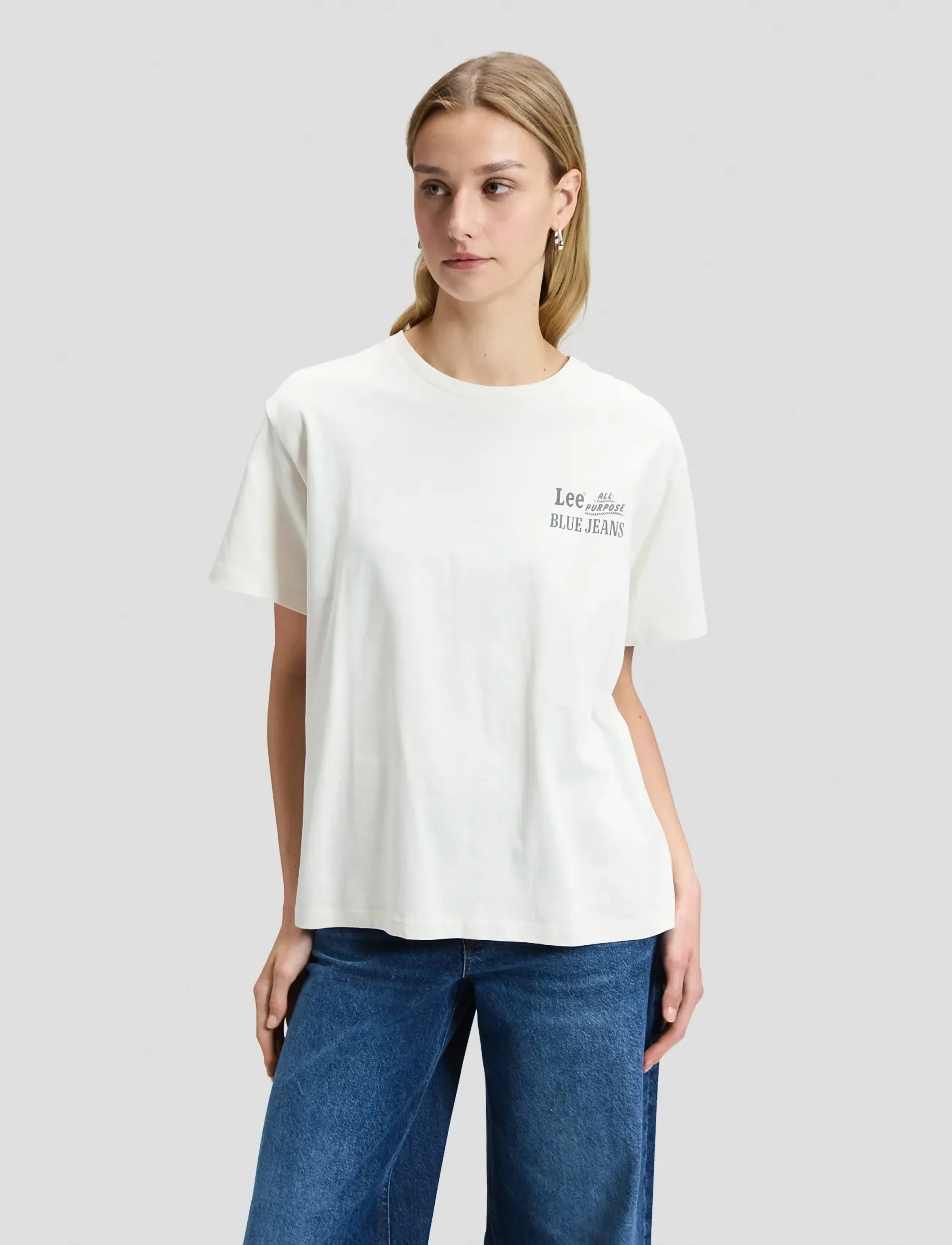 Lee Jeans BLUE JEANS TEE - Lee Jeans - ECRU / cream