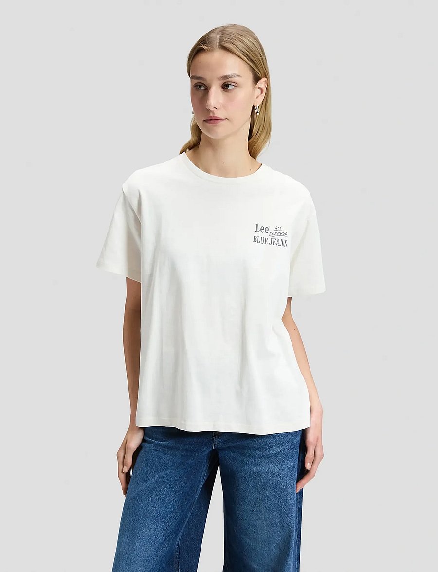 Lee Jeans - BLUE JEANS TEE - t-shirts - ecru - 0